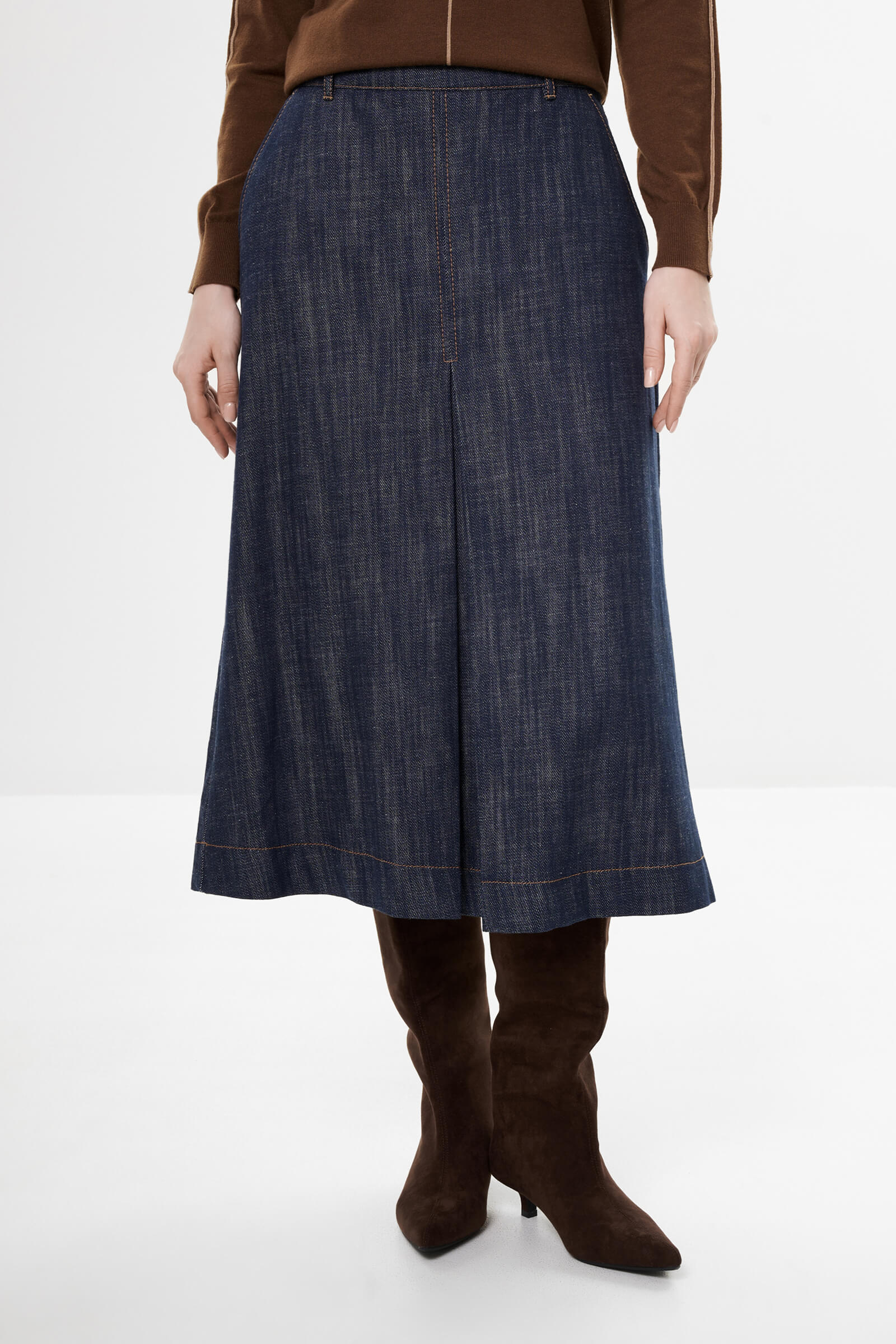 Расклешенная юбка цвета Синий 