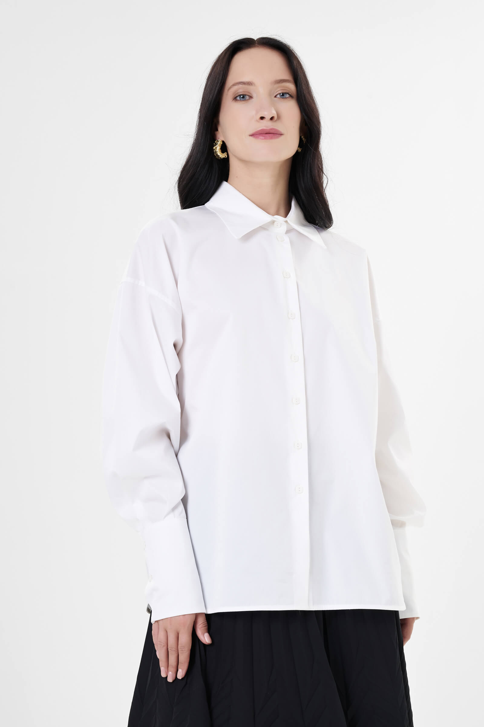 Хлопковая рубашка цвета Белый 