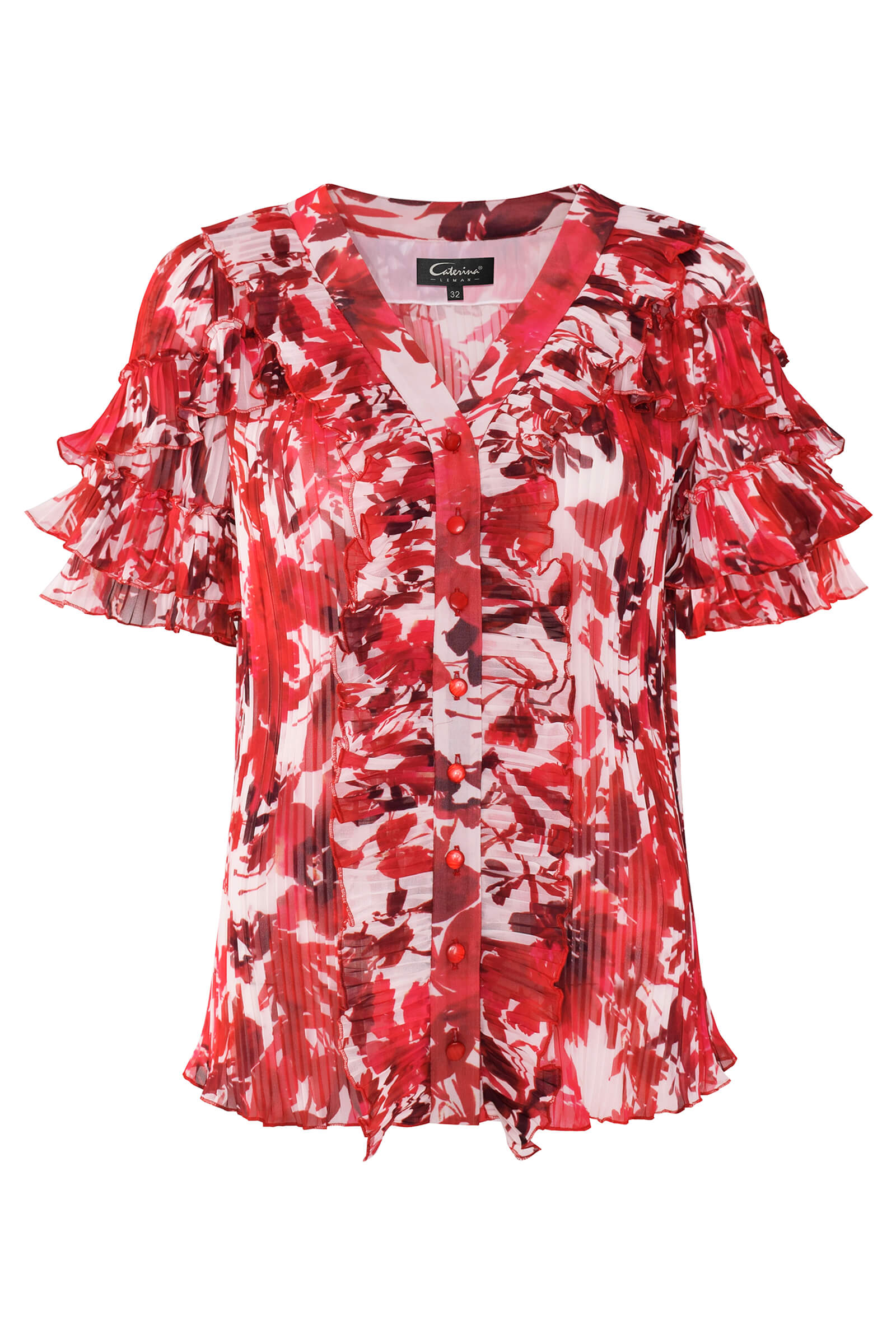 Блузка с цветочным принтом цвета Мультиколор 