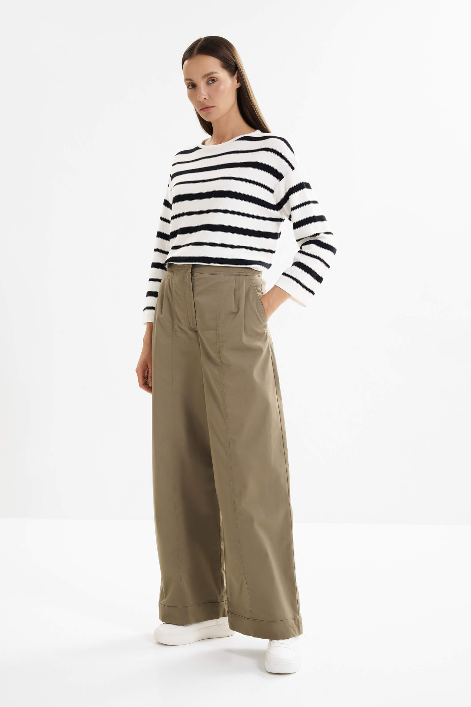 Брюки-палаццо из хлопка Бренд MM