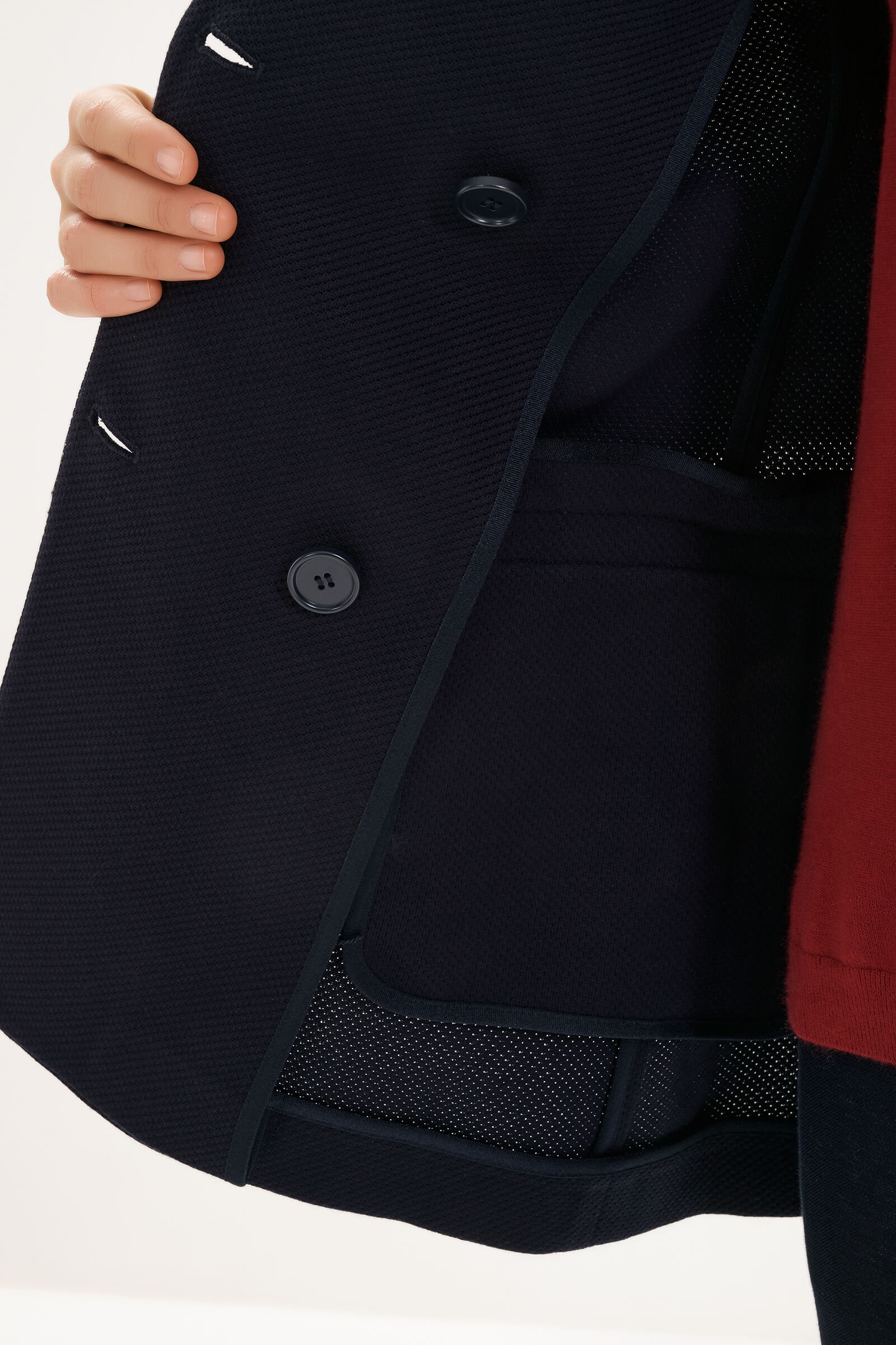 Двубортный пиджак из хлопка Бренд MM