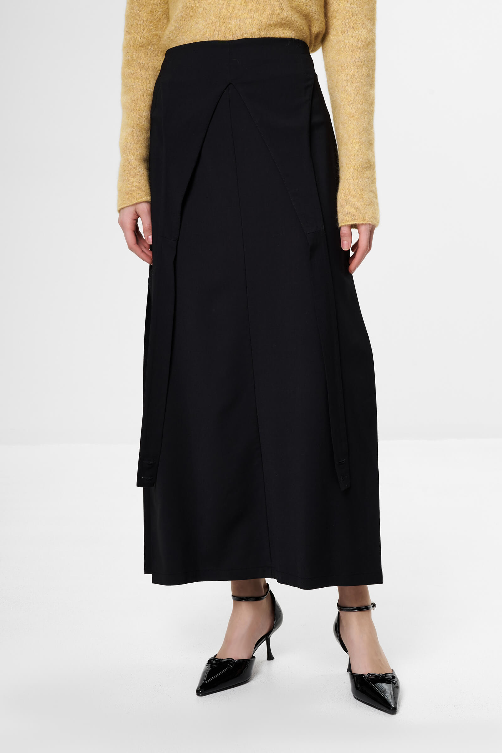 Юбка-трансформер с добавлением шерсти цвета Черный 