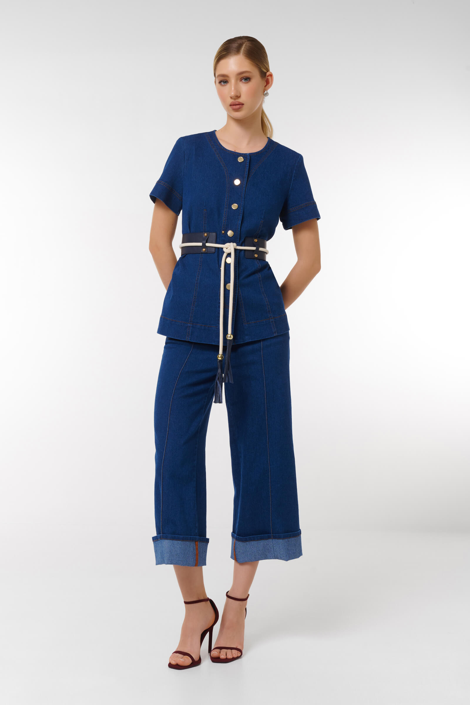 Жакет из денима на пуговицах Бренд Caterina Leman