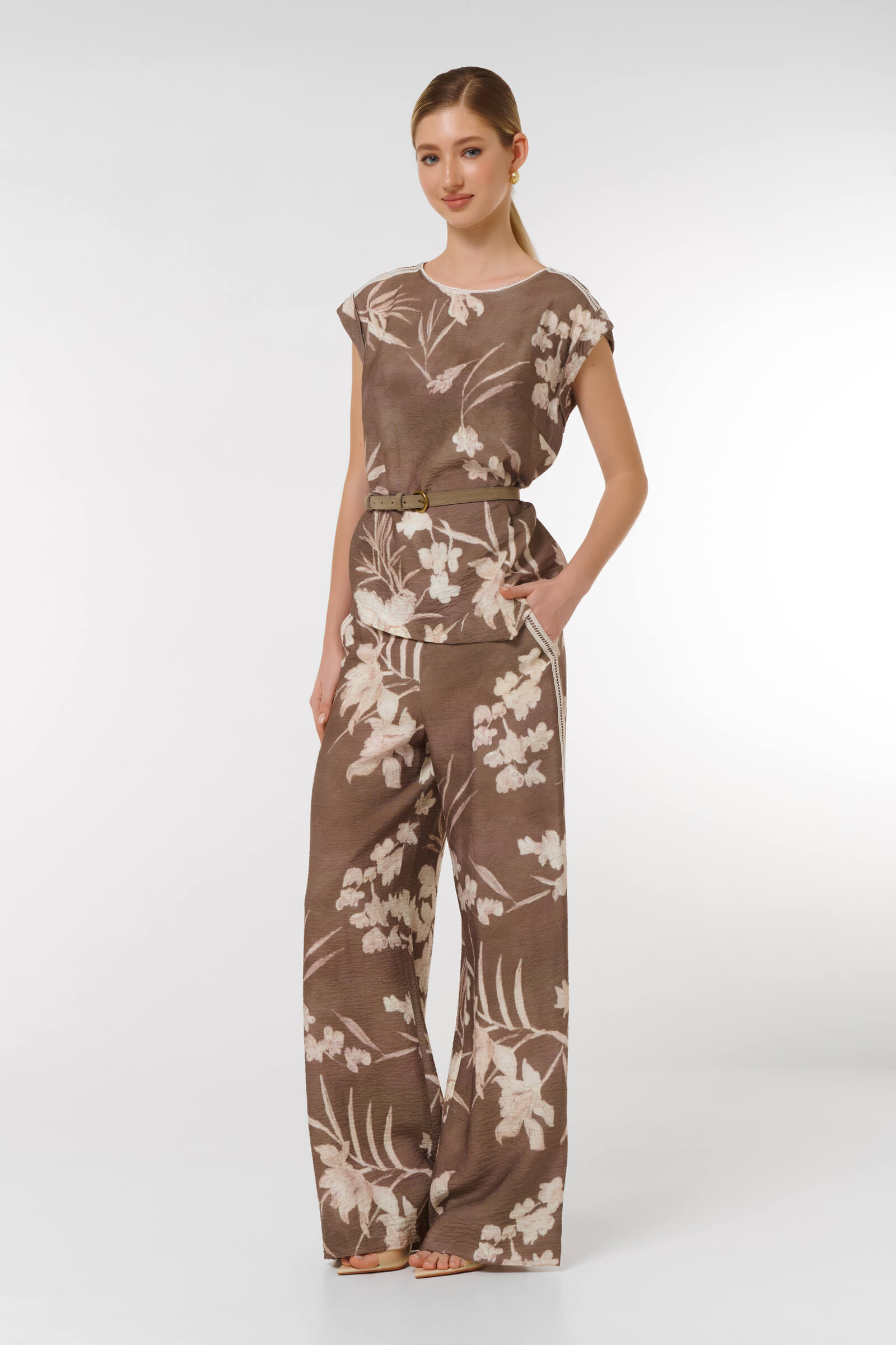 Блузка с цветочным принтом Бренд Caterina Leman