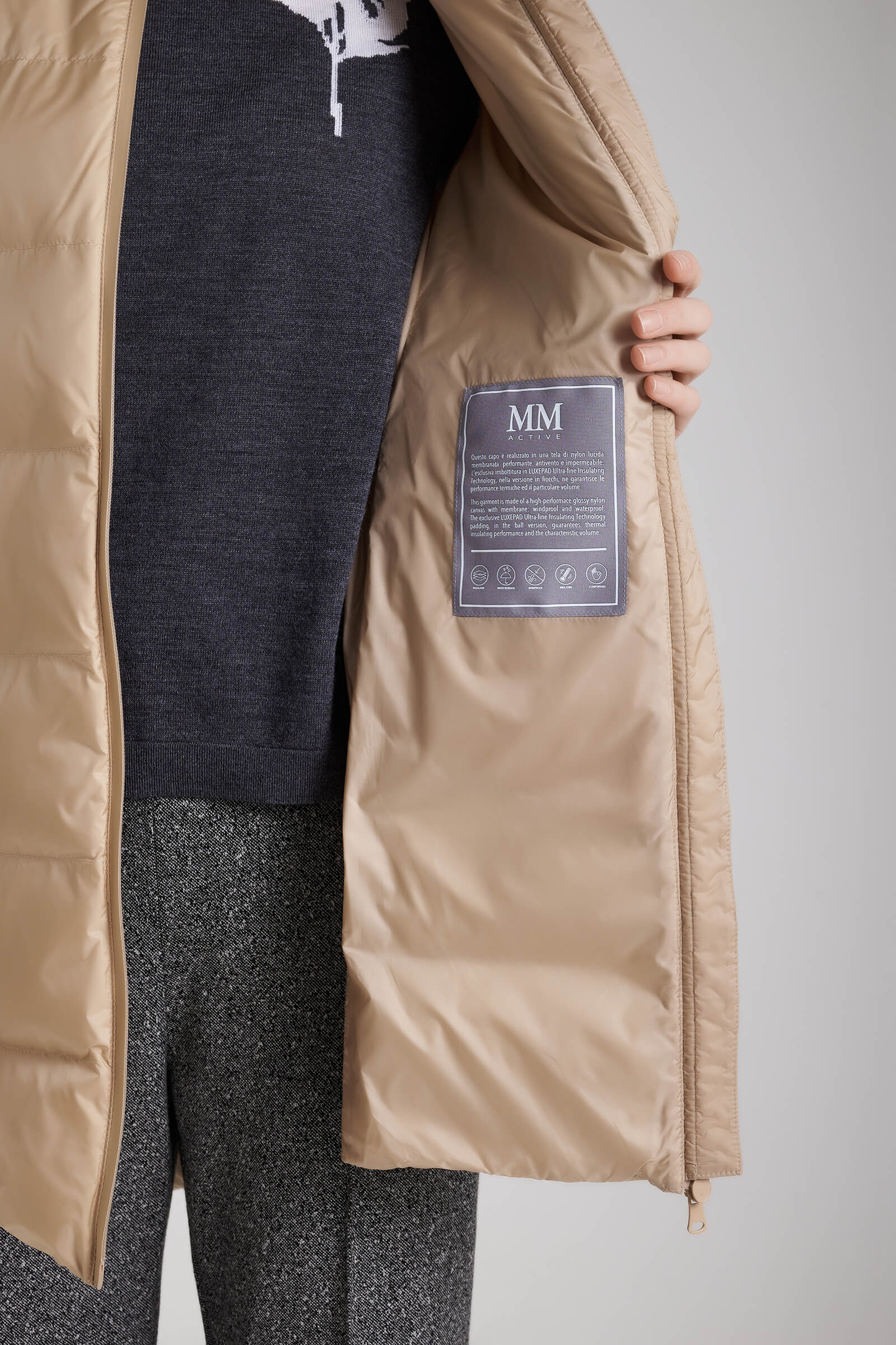 Стеганый жилет с капюшоном Бренд MM