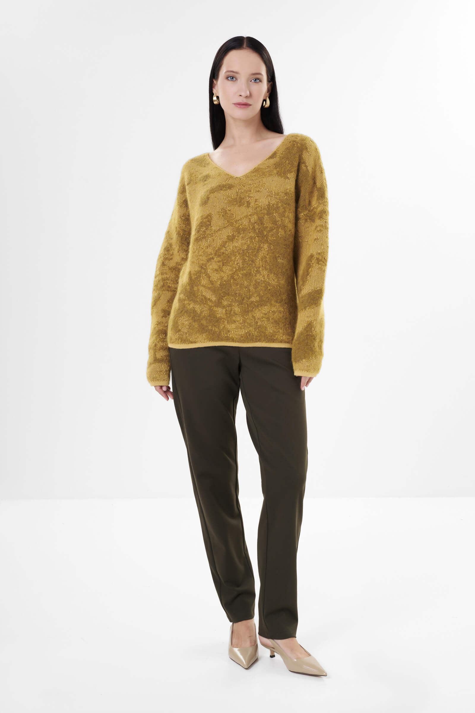 Пуловер с мохером и шерстью Бренд Sarah Pacini