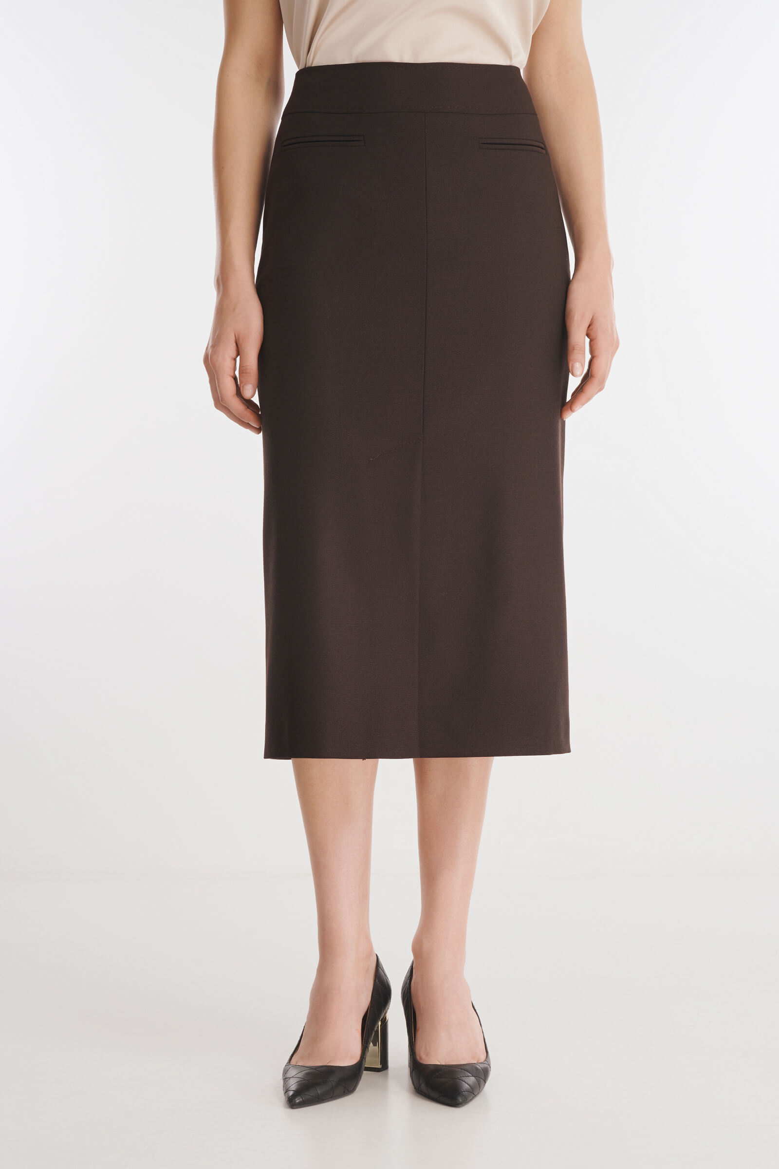 Юбка-карандаш цвета Коричневый 