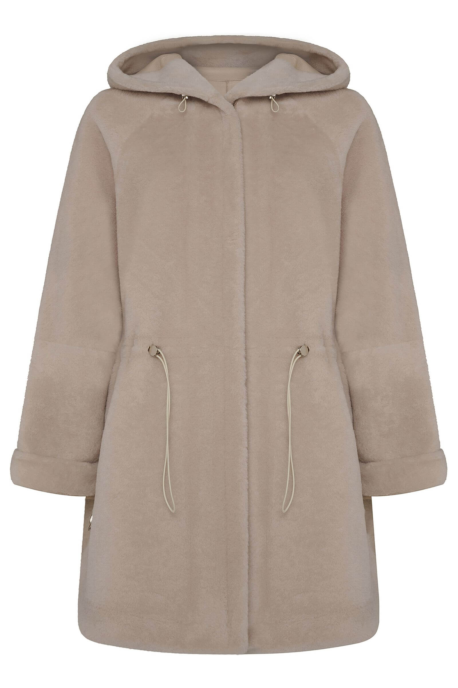 Удлиненная дубленка из натурального меха Бренд Caterina Leman