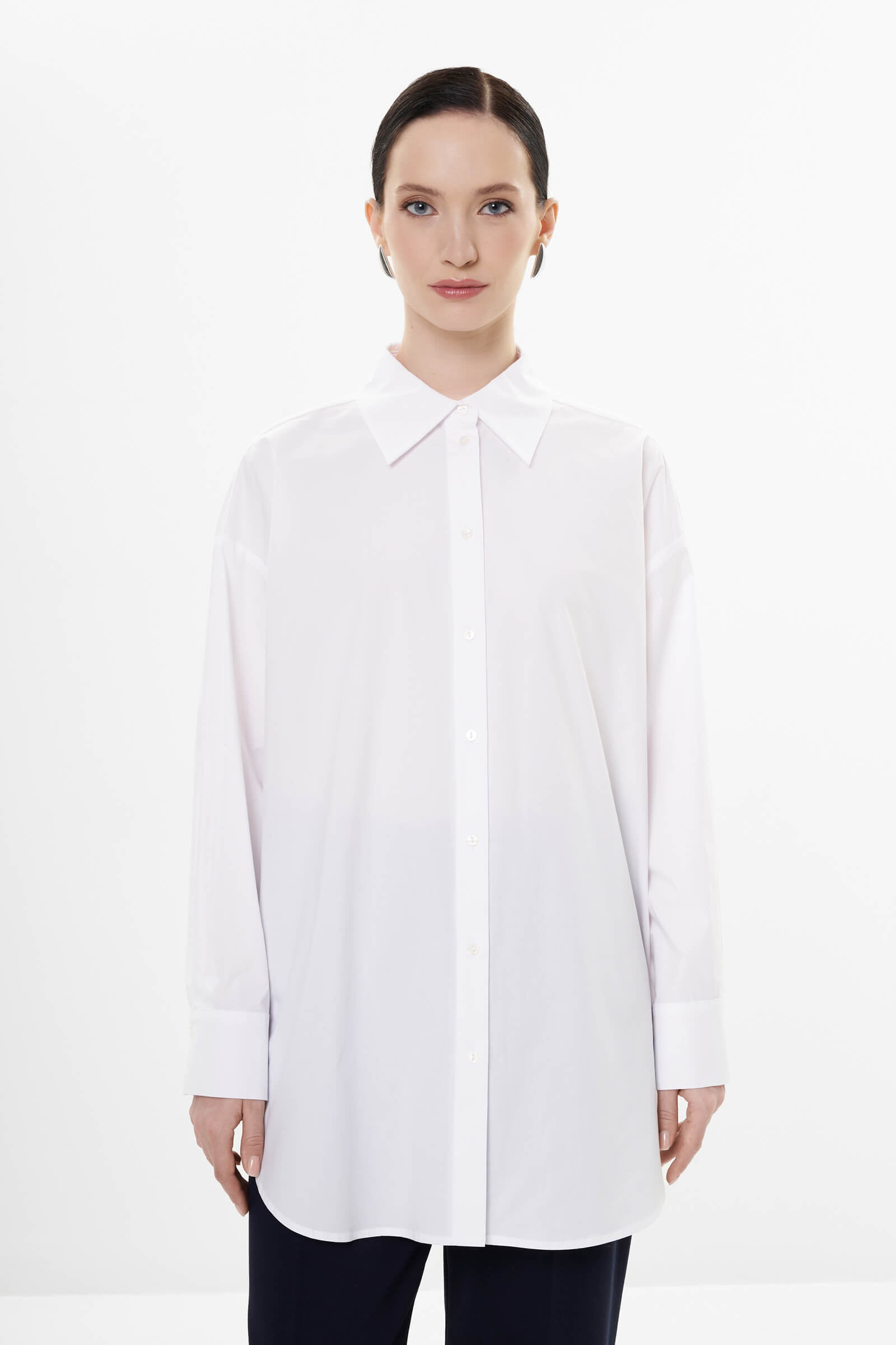 Хлопковая рубашка цвета Белый 