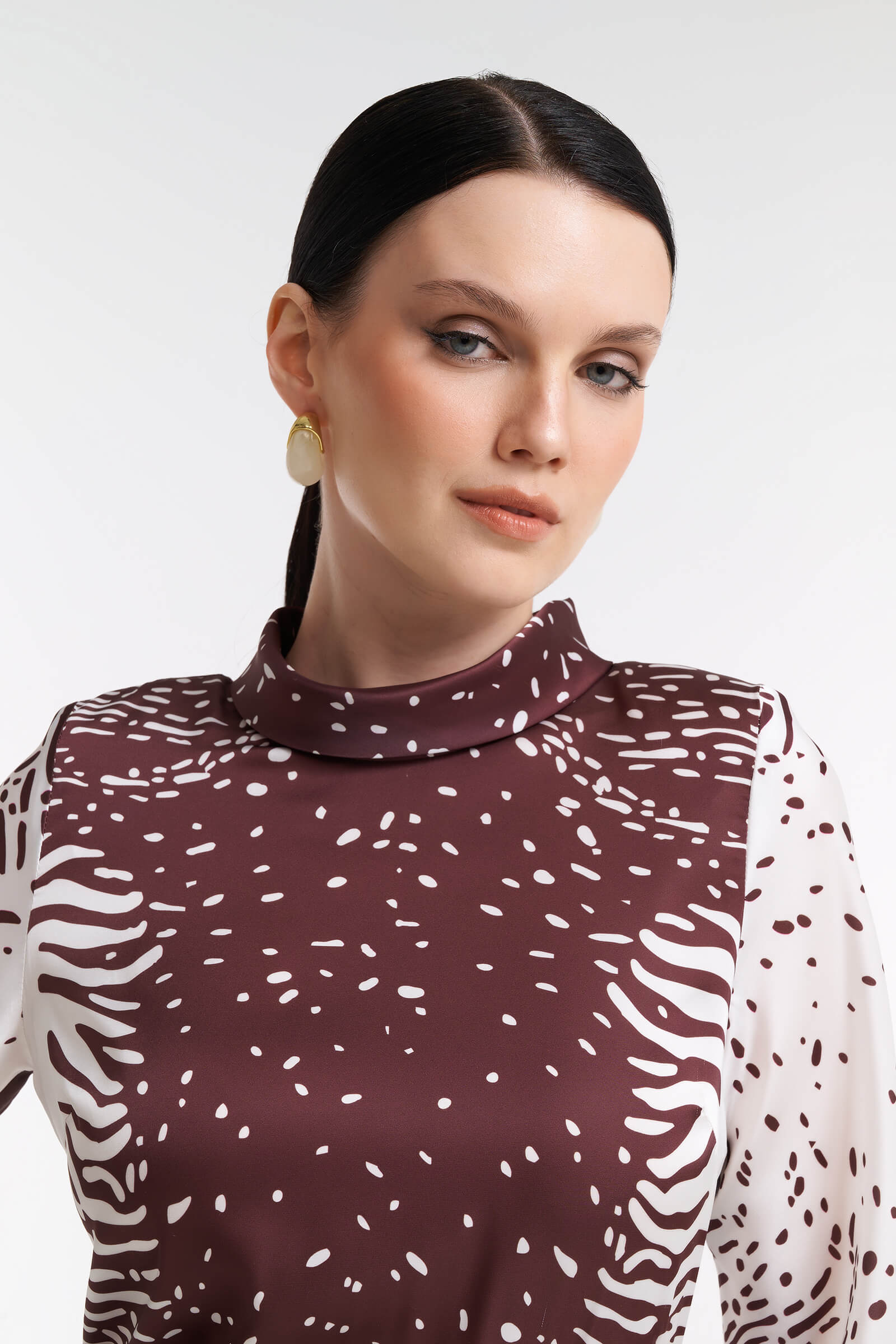 Платье с абстрактным узором Бренд Caterina Leman