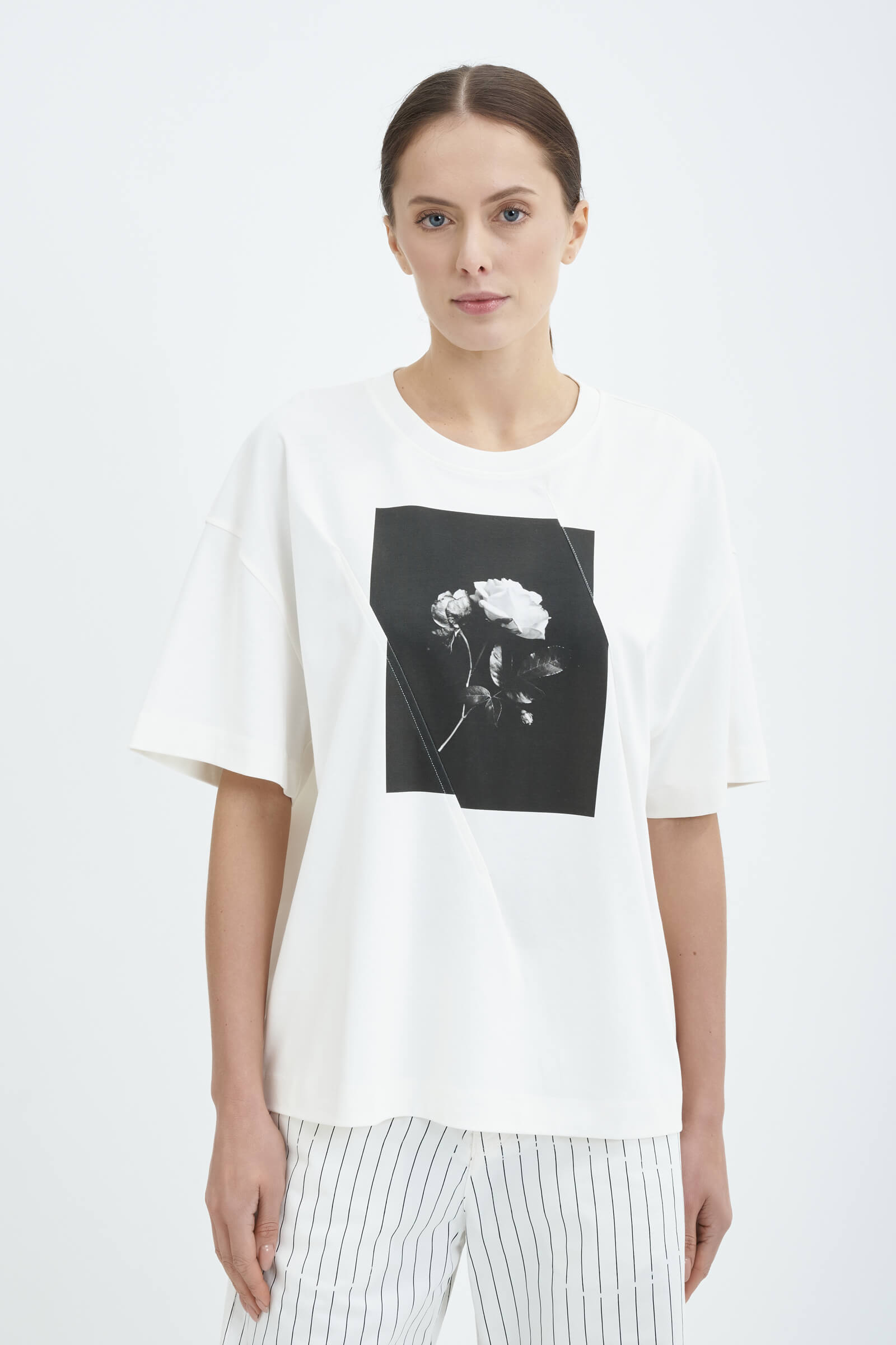 Футболка с принтом цвета Белый 