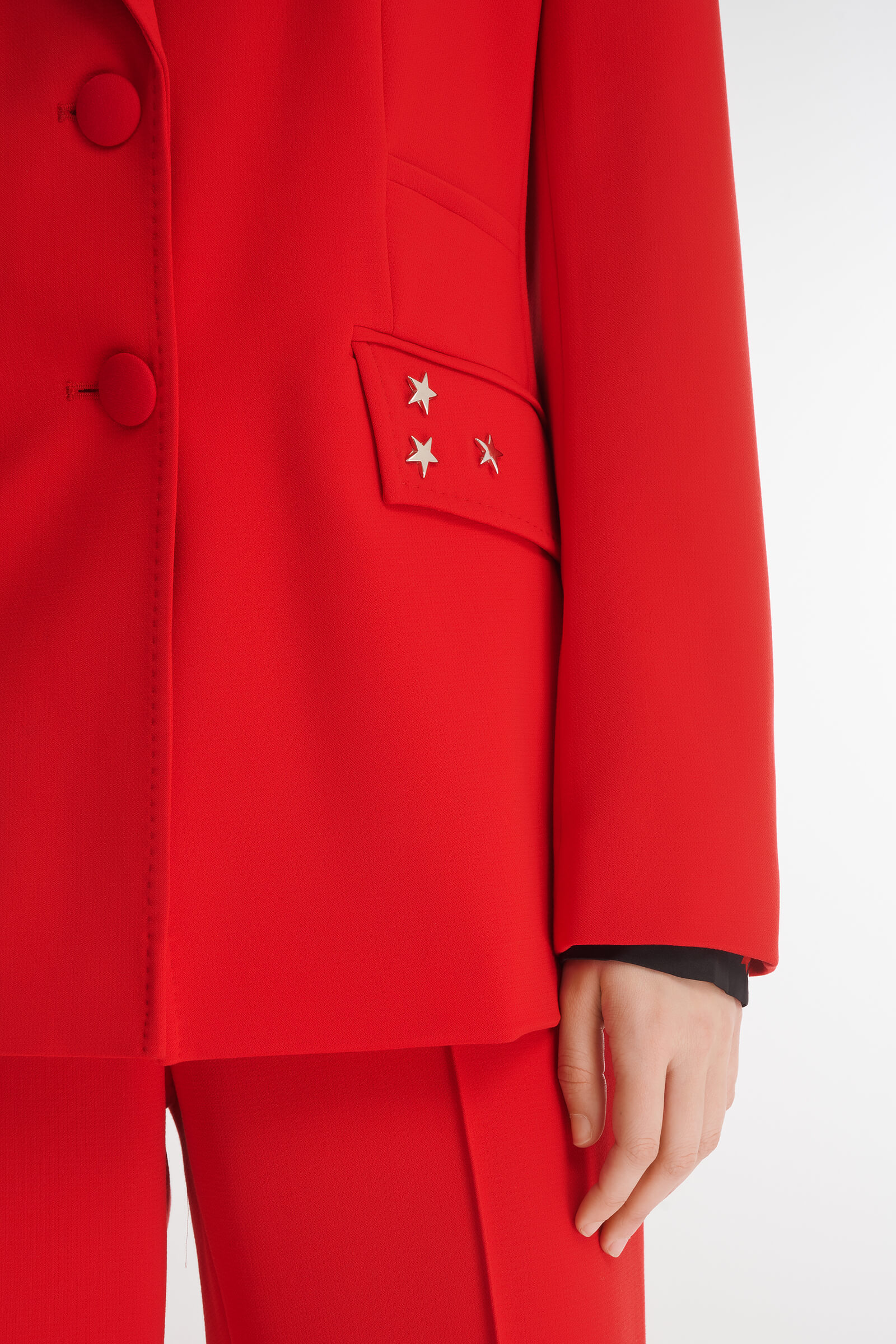 Пиджак из смесовой вискозы с декоративными заклепками Бренд Caterina Leman