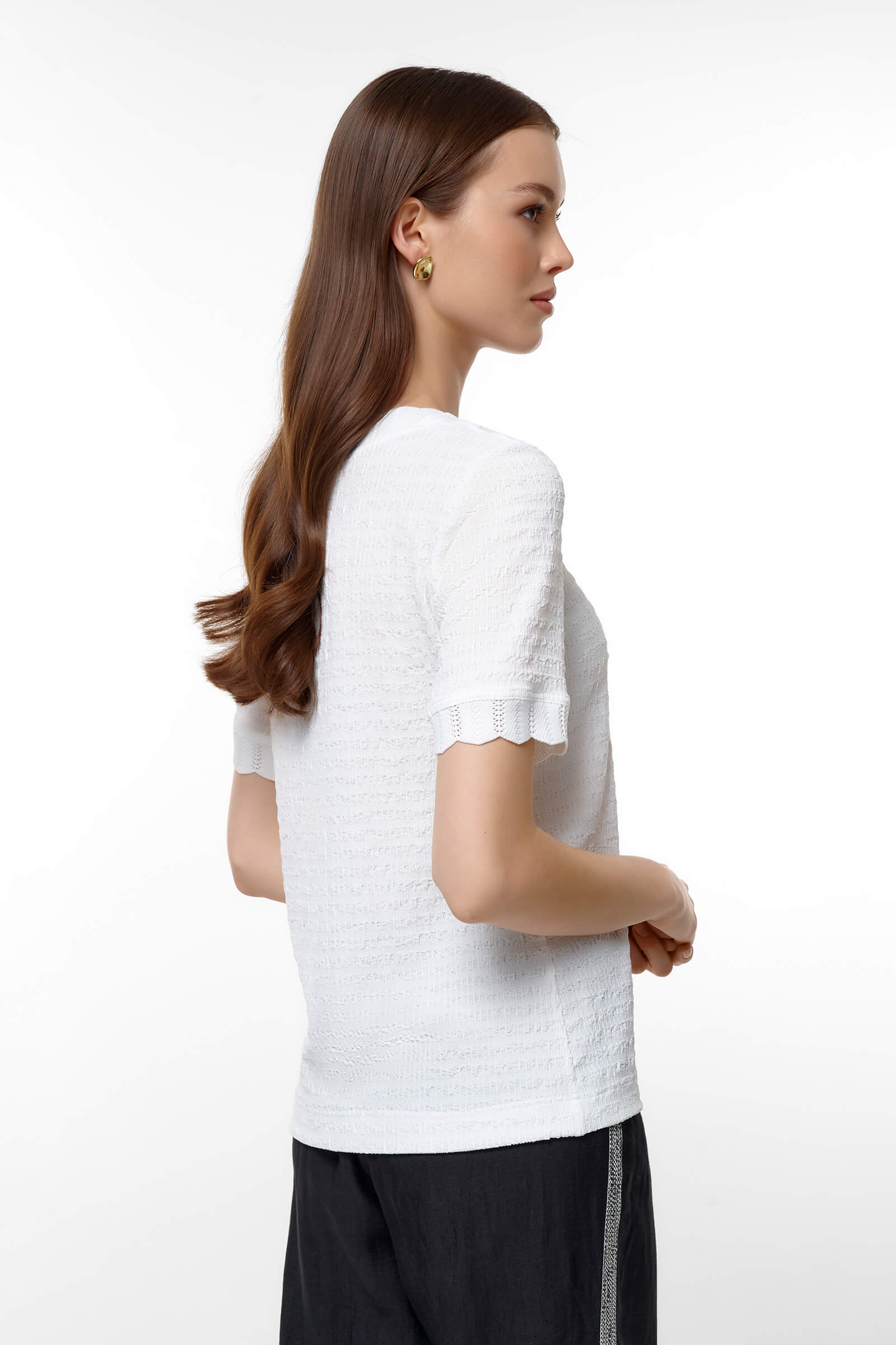 Блузка с ажурной окантовкой Бренд Caterina Leman