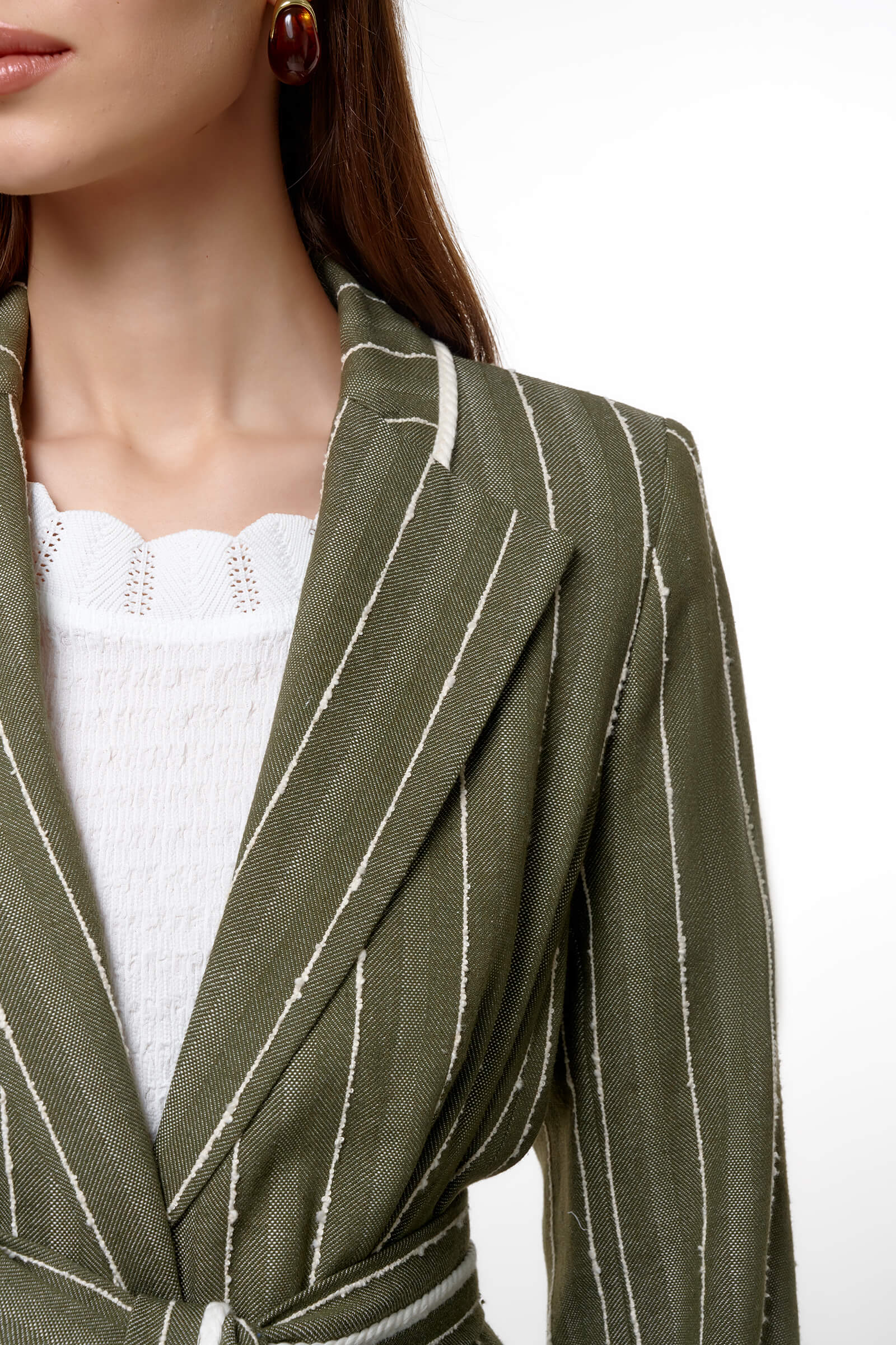 Приталенный жакет с поясом Бренд Caterina Leman