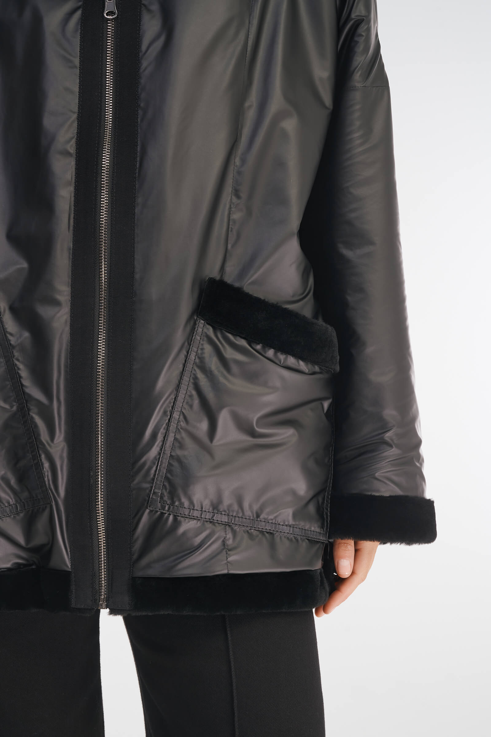 Комбинированная двусторонняя дубленка Бренд Caterina Leman