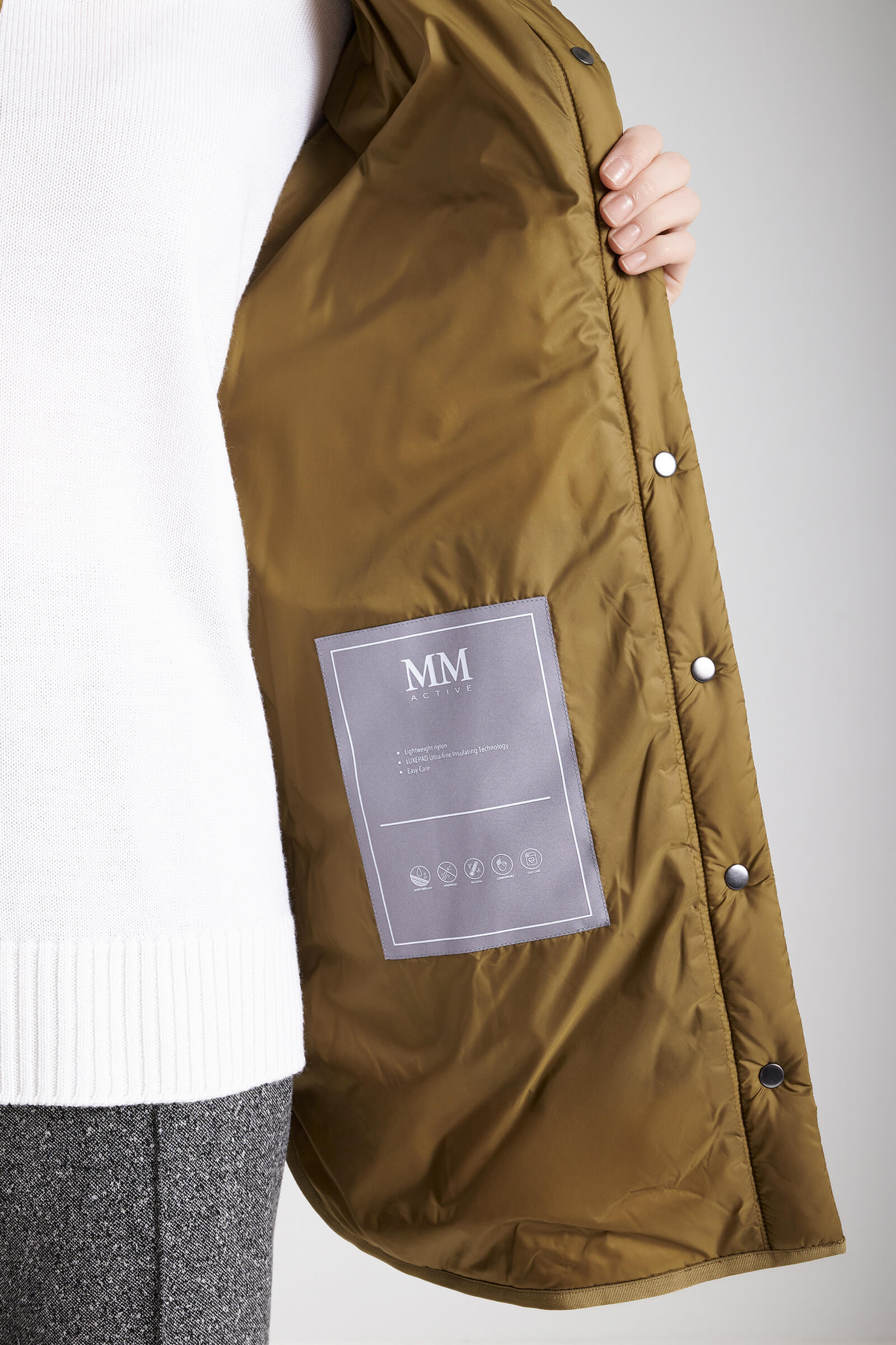 Стеганая куртка с отложным воротником Бренд MM