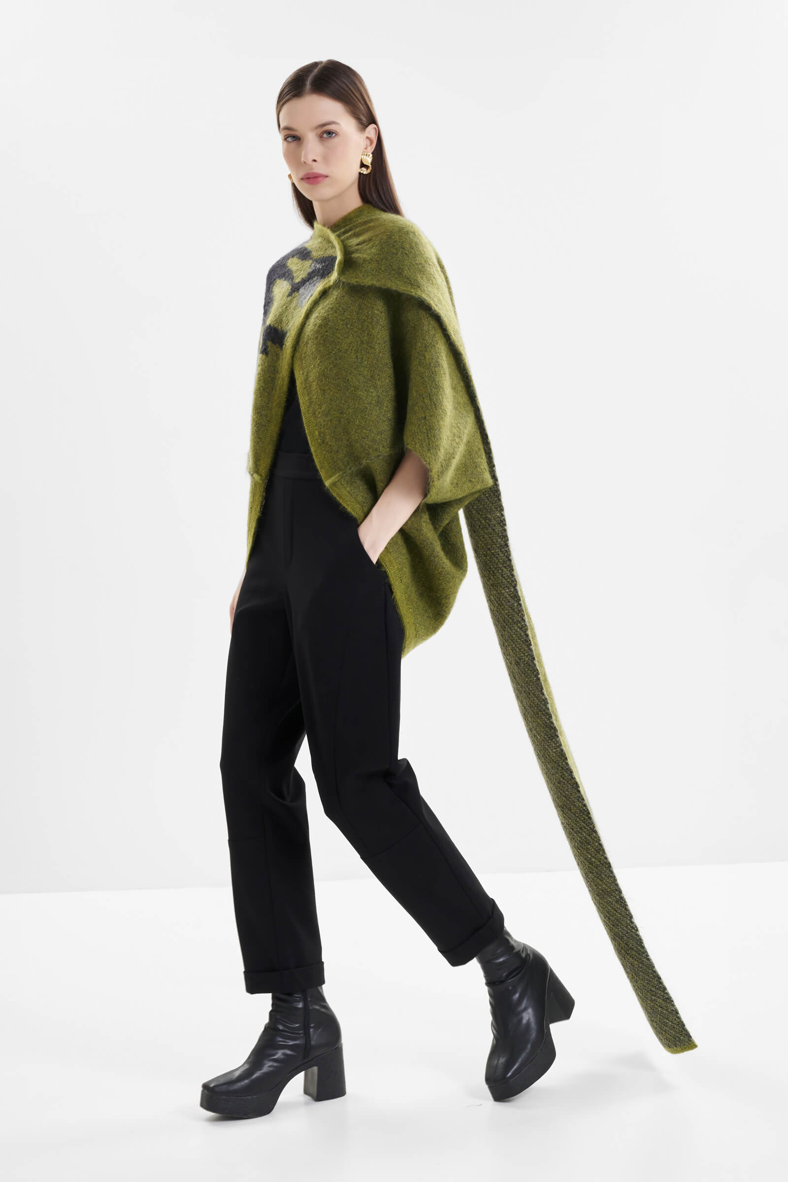 Кардиган из мохера и шерсти Бренд Sarah Pacini