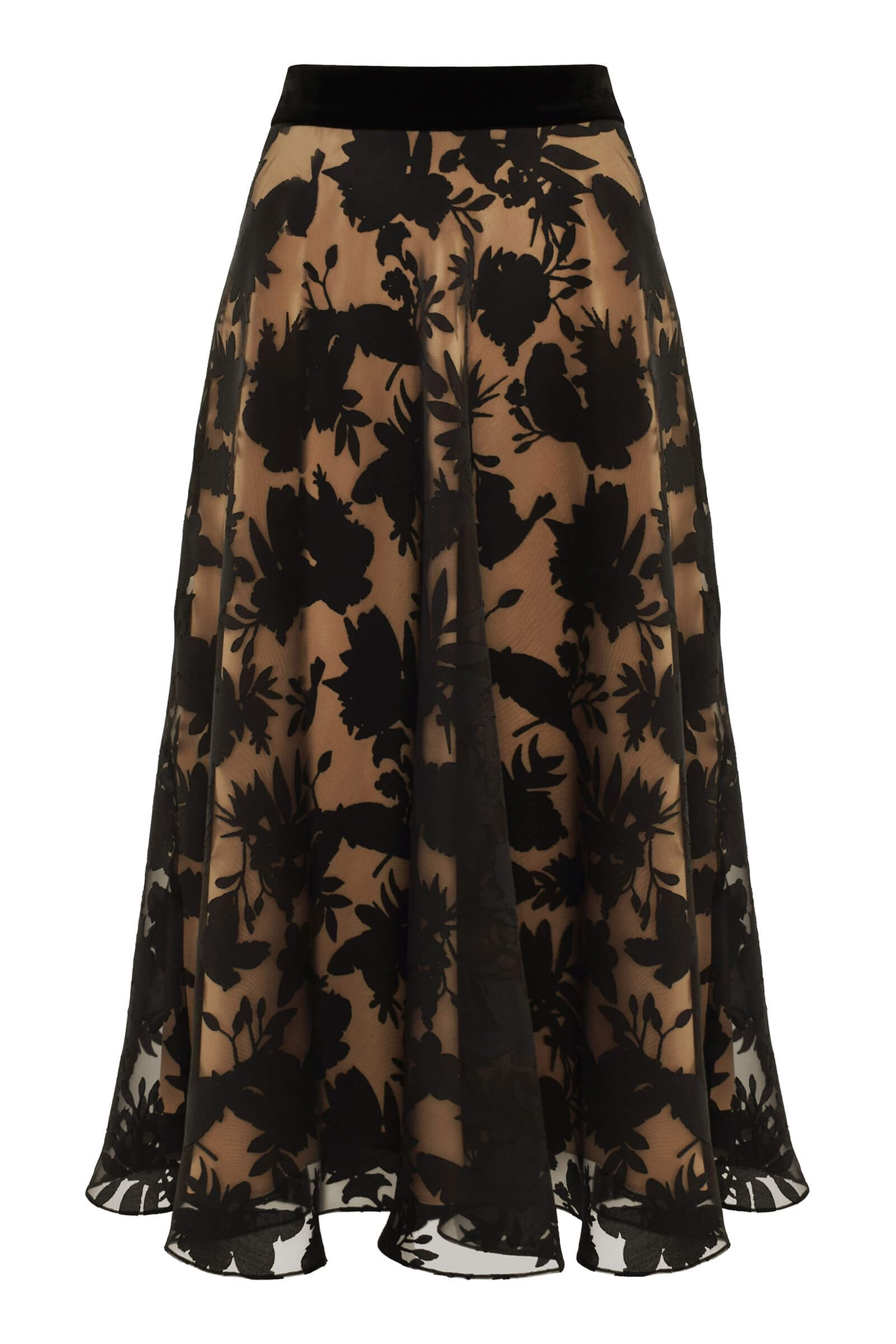 Юбка с флористичным принтом цвета Мультиколор 