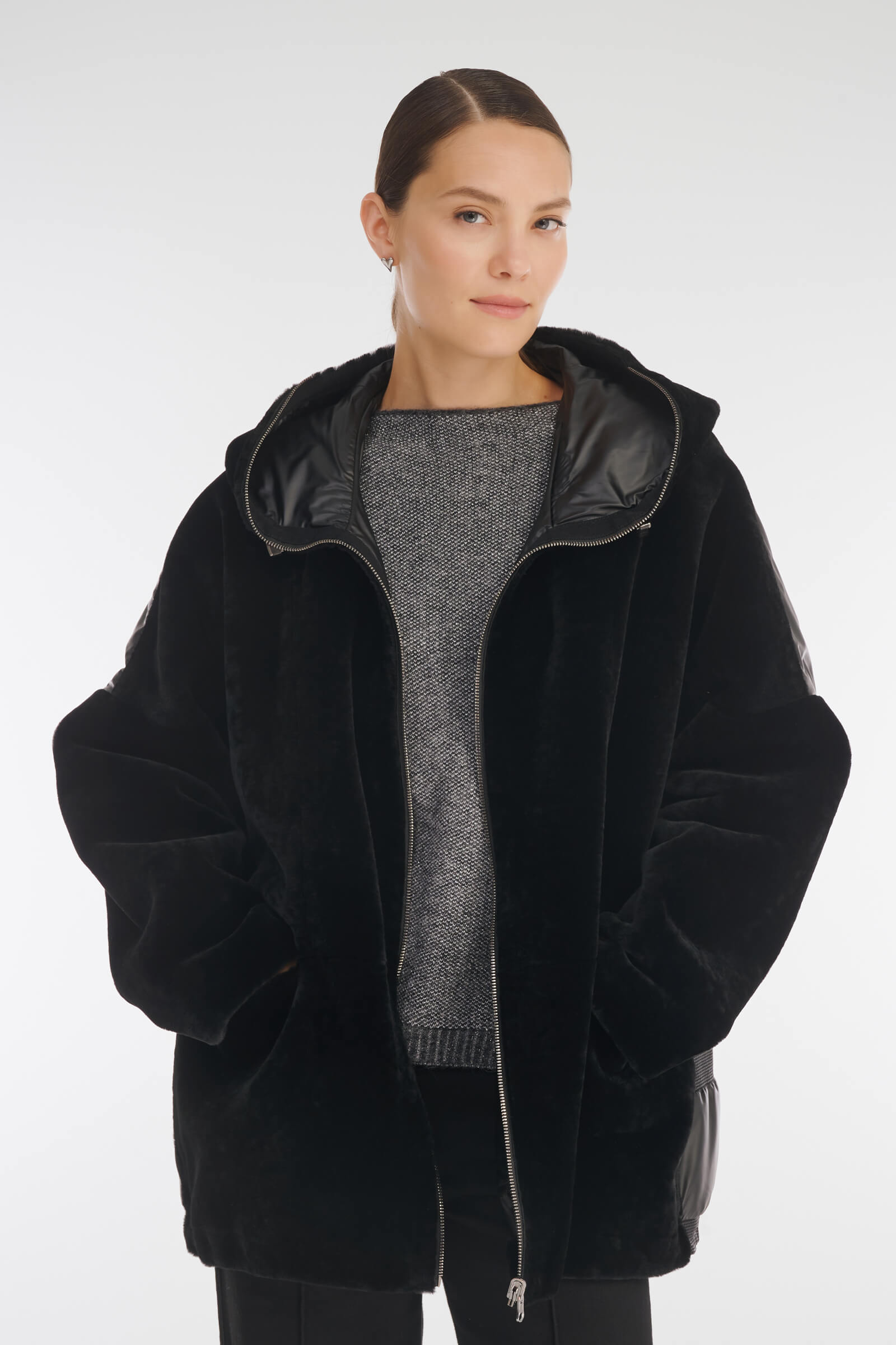 Комбинированная двусторонняя дубленка Бренд Caterina Leman