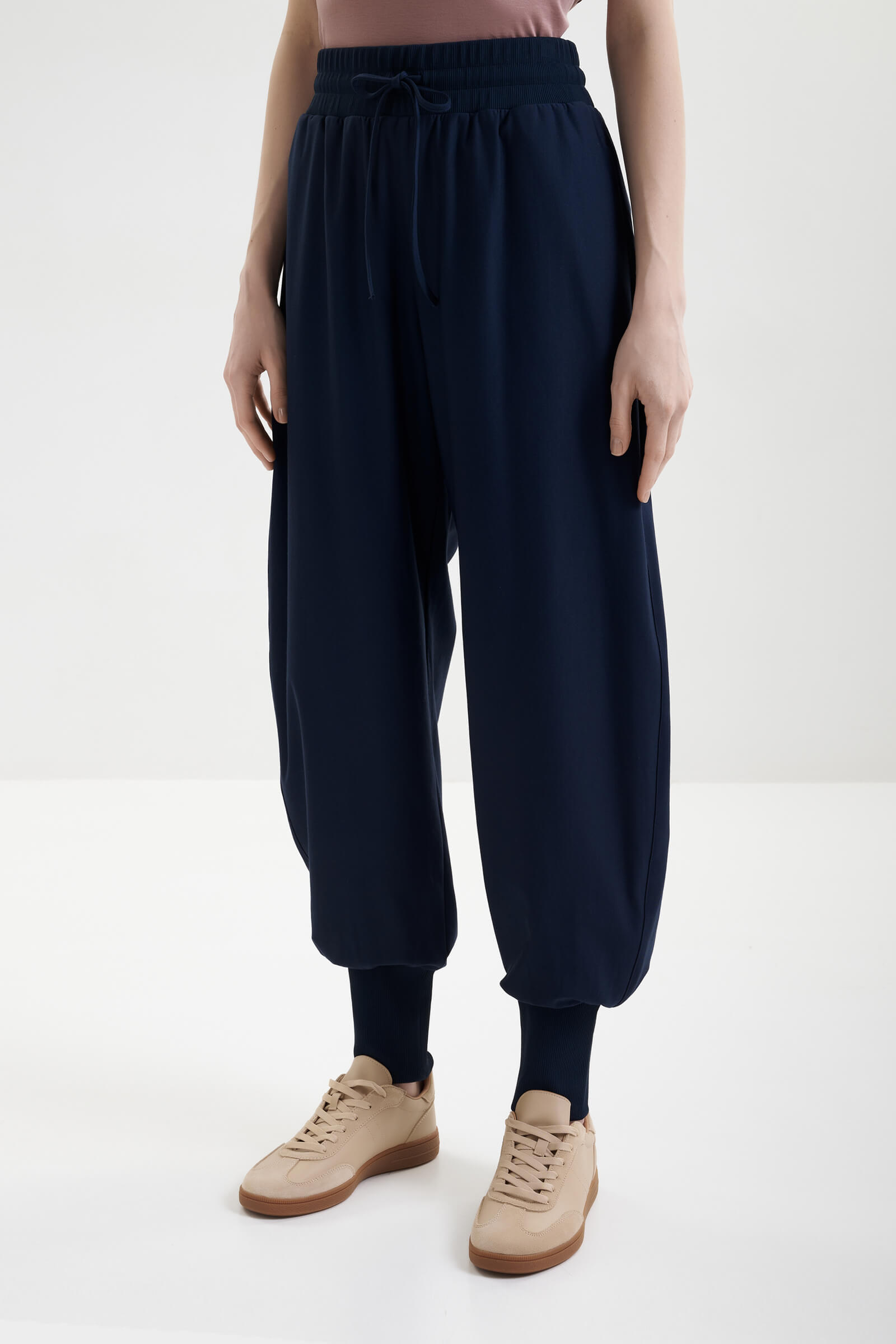 Брюки-джоггеры с высокими манжетами цвета Синий 