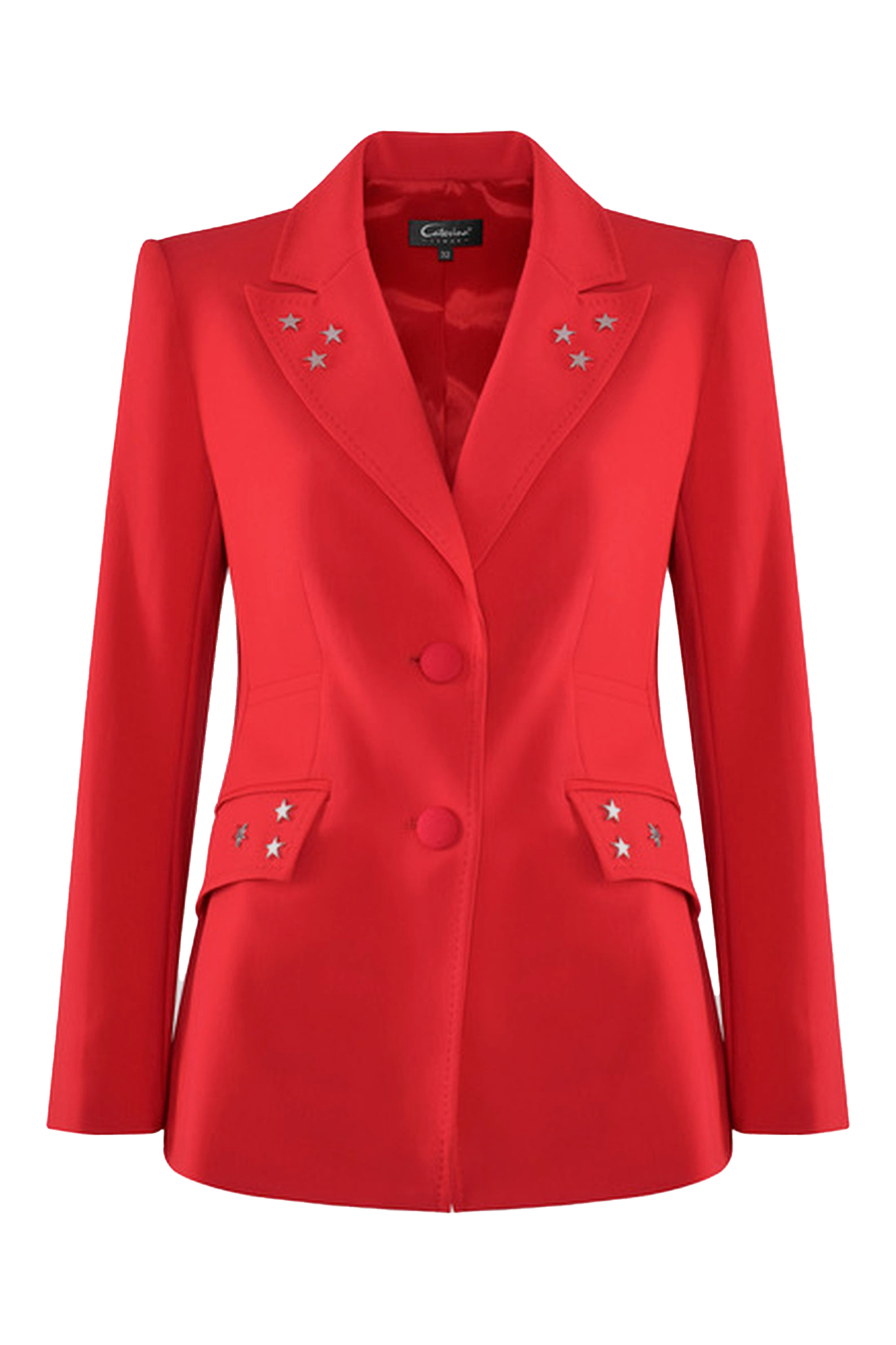 Пиджак из смесовой вискозы с декоративными заклепками Бренд Caterina Leman