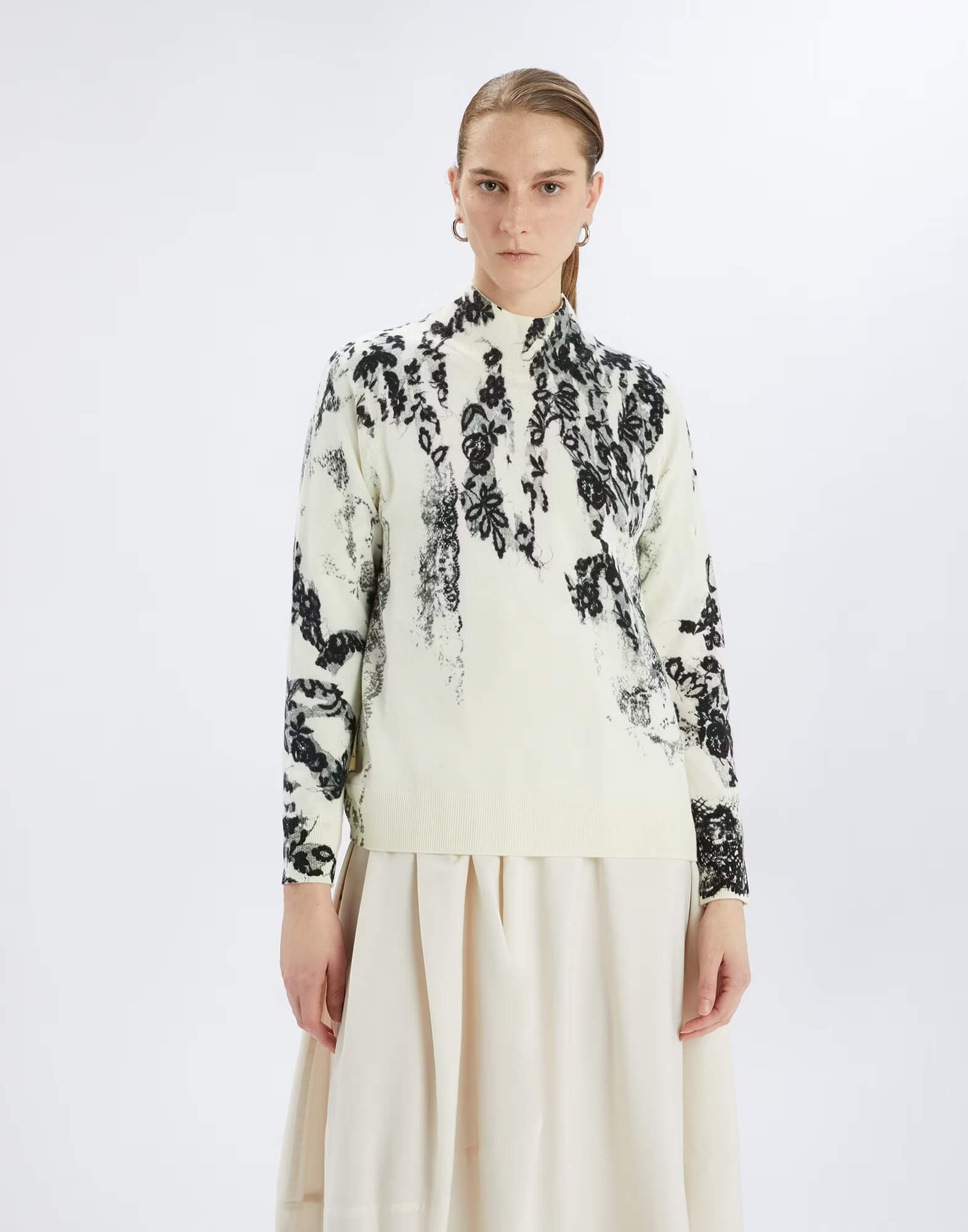 Джемпер с цветочным принтом цвета Мультиколор 