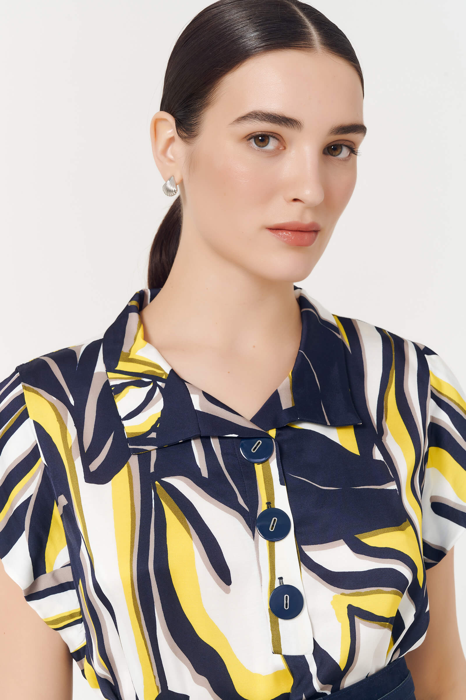 Платье с абстрактным принтом Бренд Caterina Leman