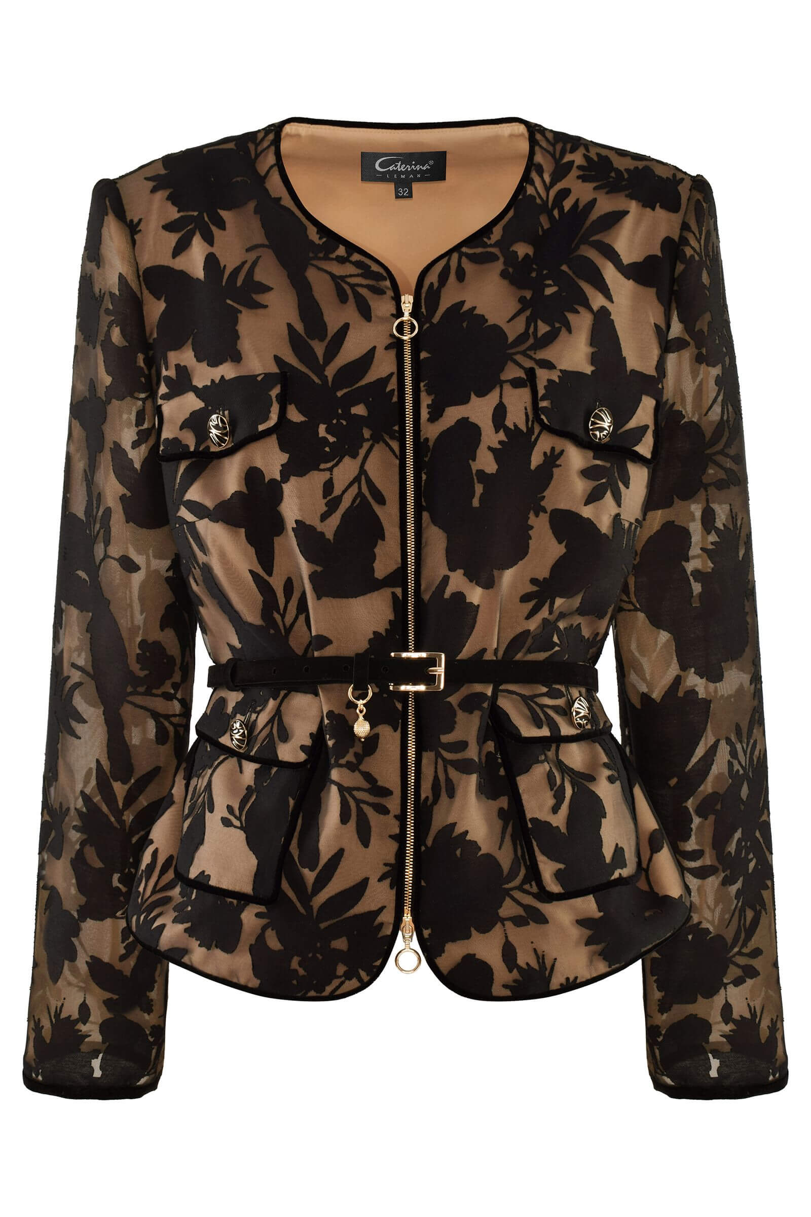 Жакет с флористичным принтом цвета Мультиколор 