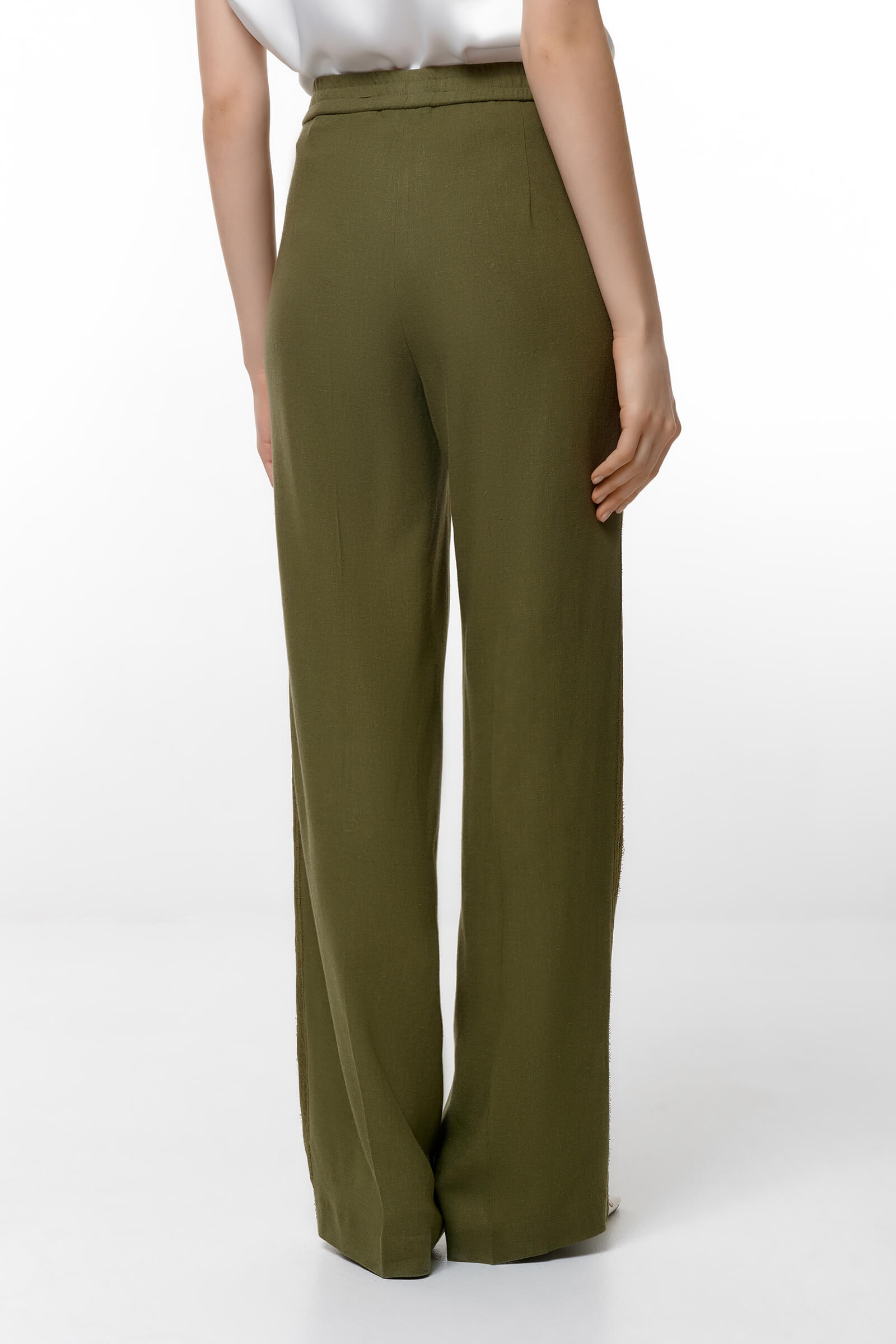 Брюки из вискозы и льна Бренд Caterina Leman