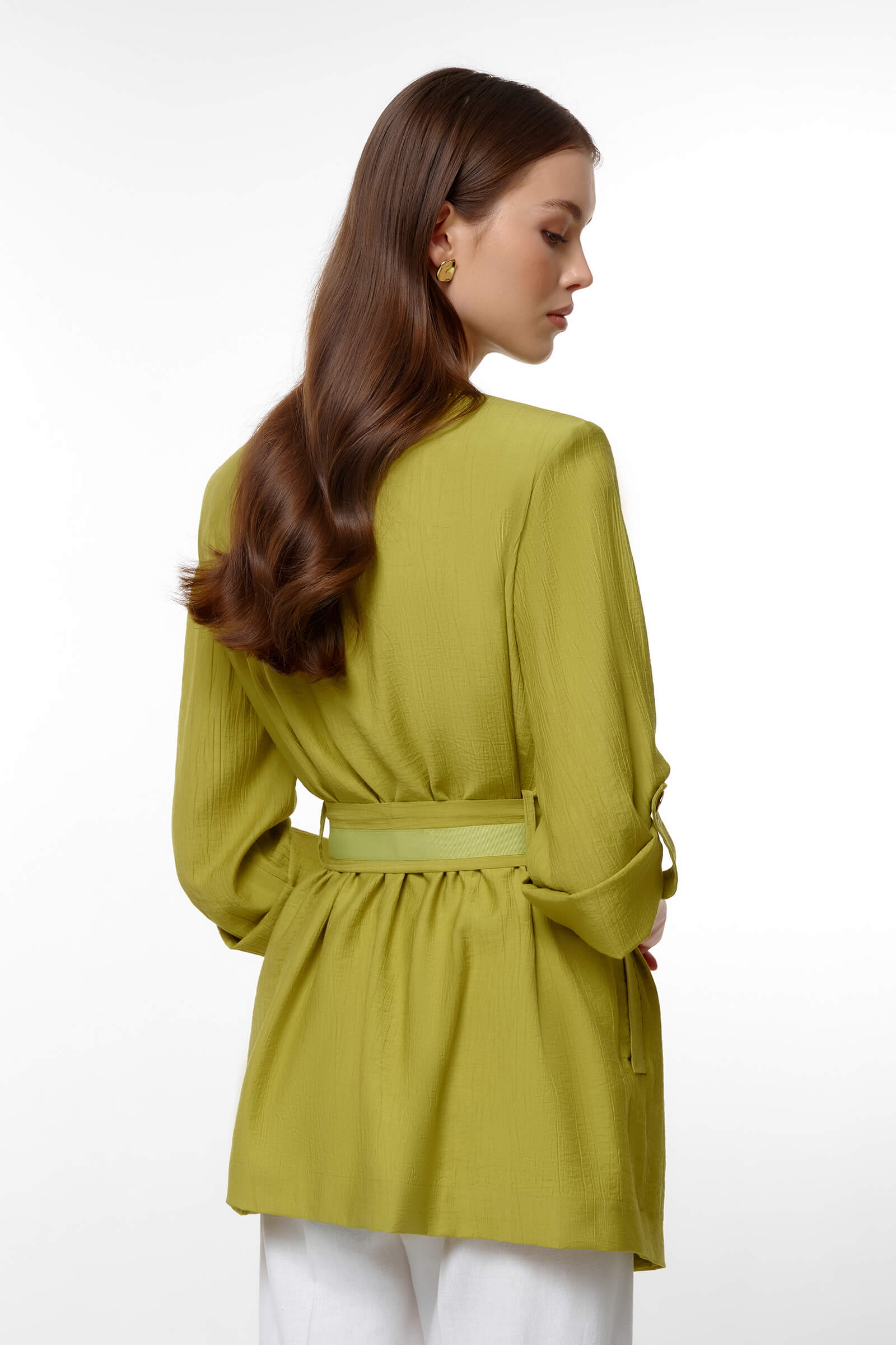 Жакет с поясом и рукавом 3/4 Бренд Caterina Leman