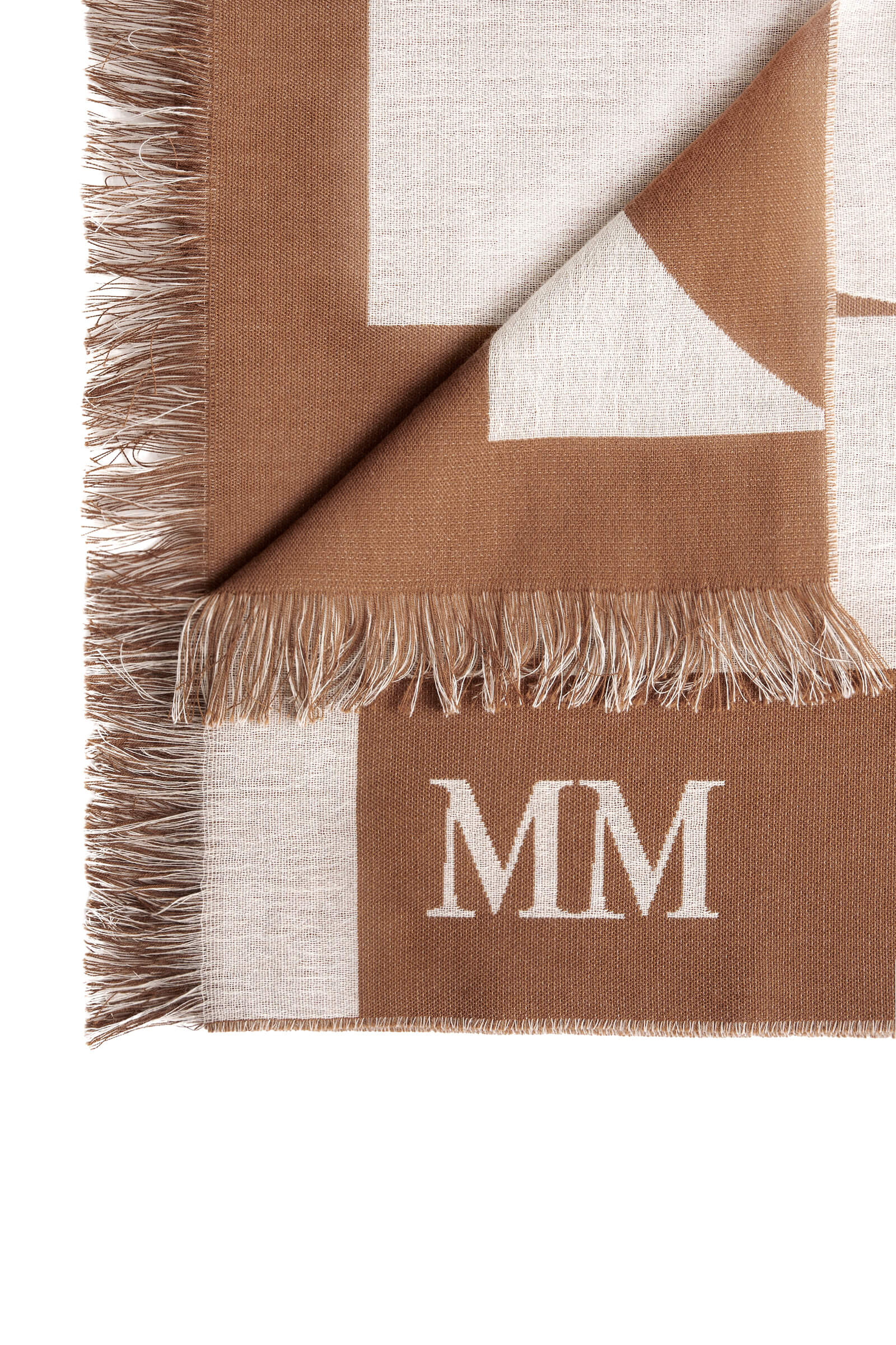 Палантин из хлопка и шерсти Бренд MM