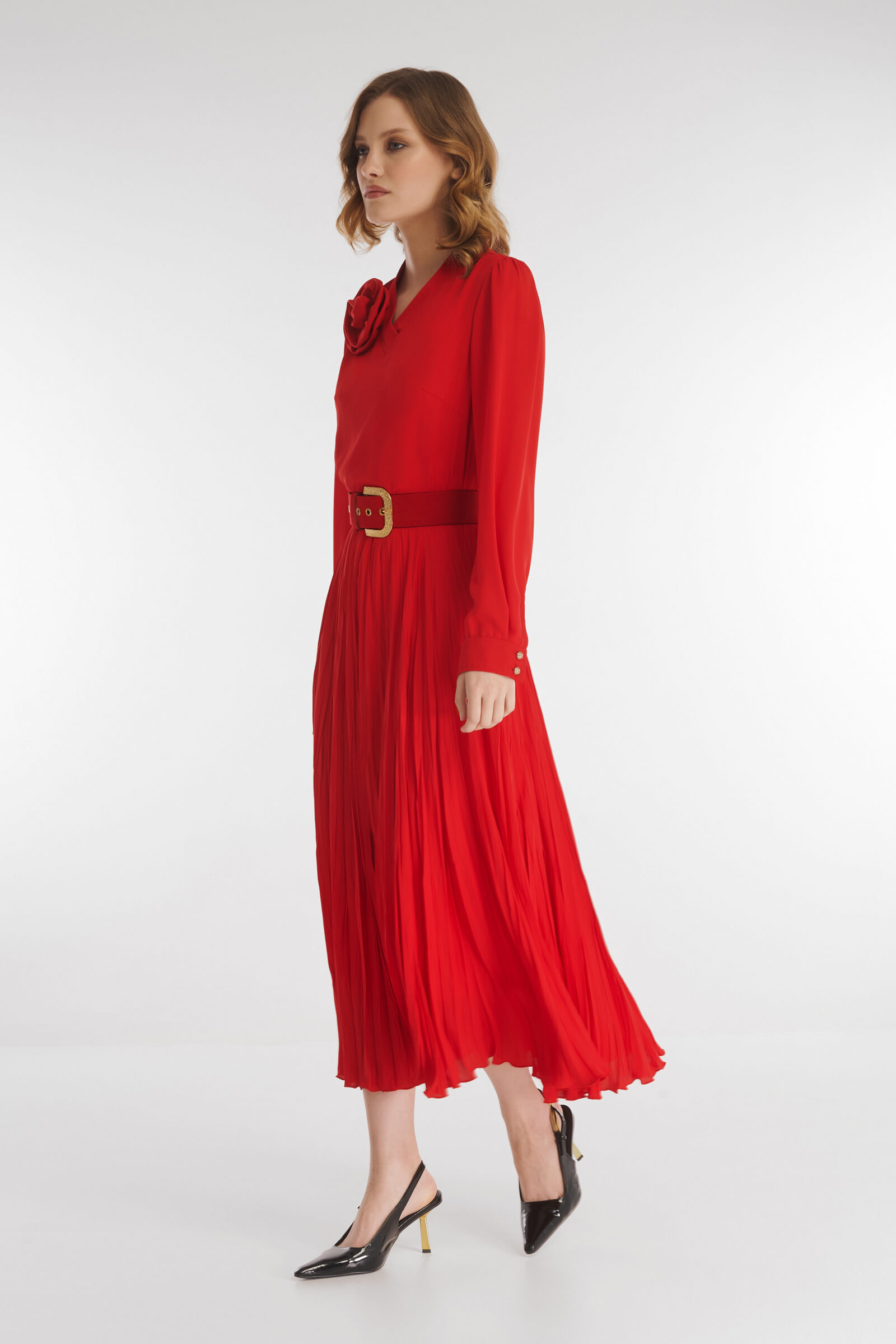 Платье из поливискозы с крэш эффектом Бренд Caterina Leman