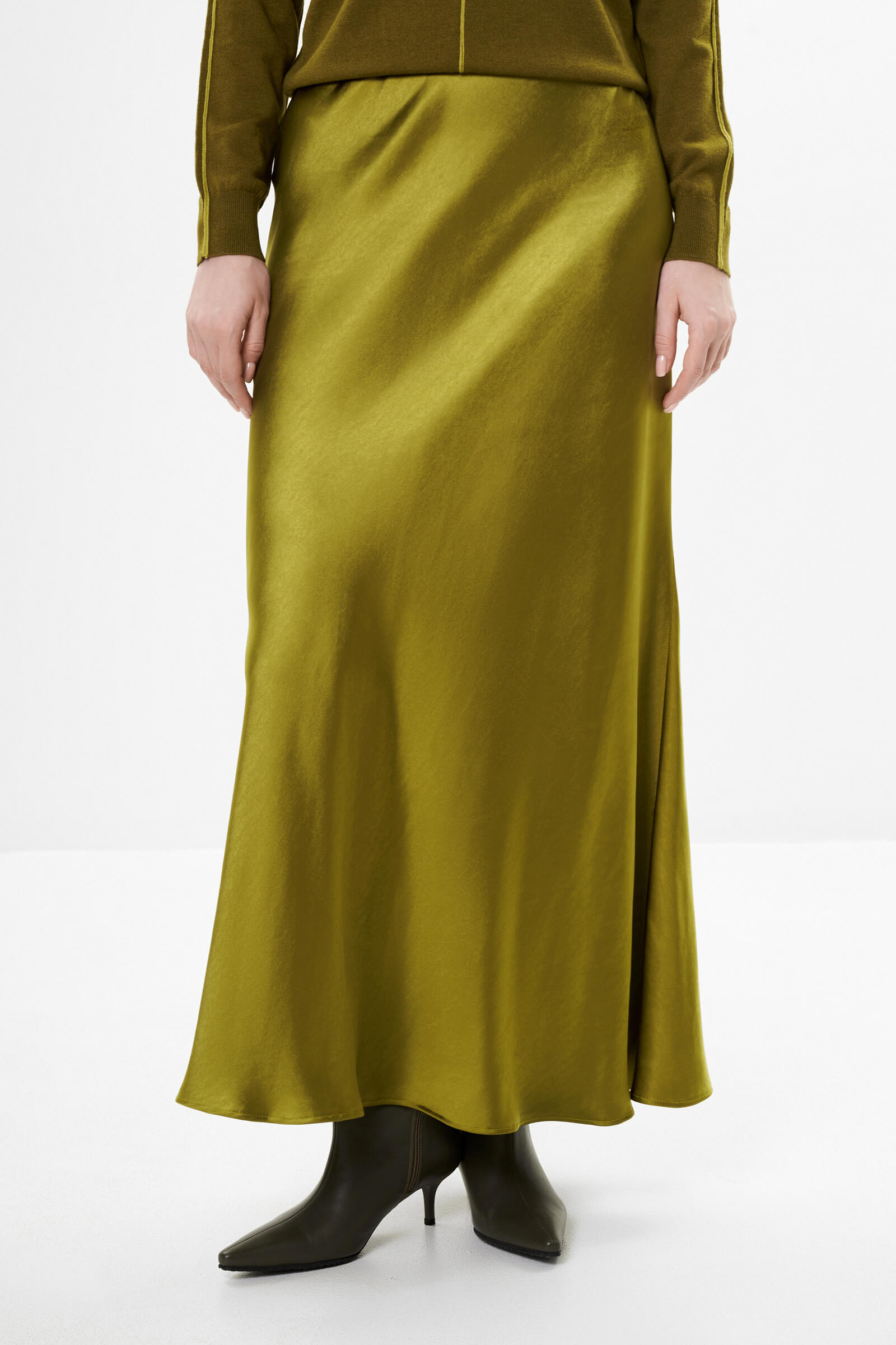 Юбка макси цвета Зеленый 