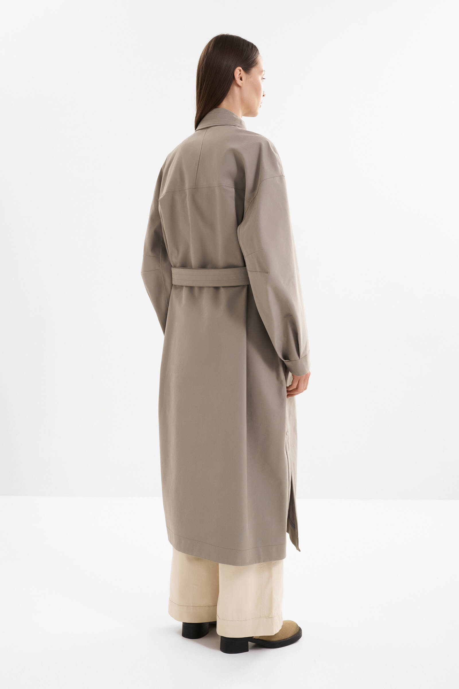 Плащ из хлопкового габардина с защитой от ветра и дождя Бренд MM