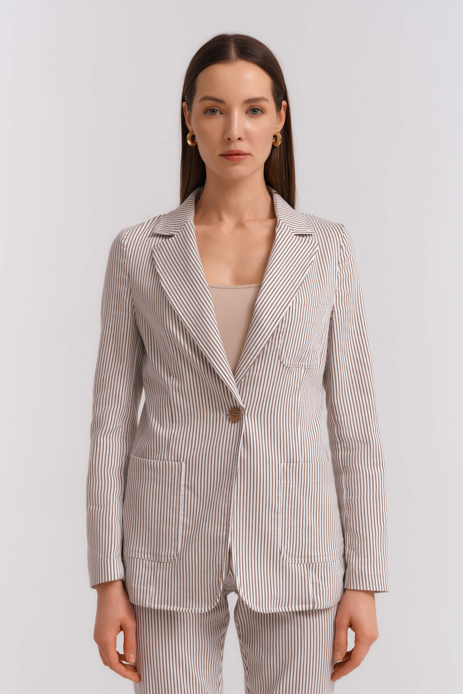 Пиджак в полоску цвета Мультиколор 