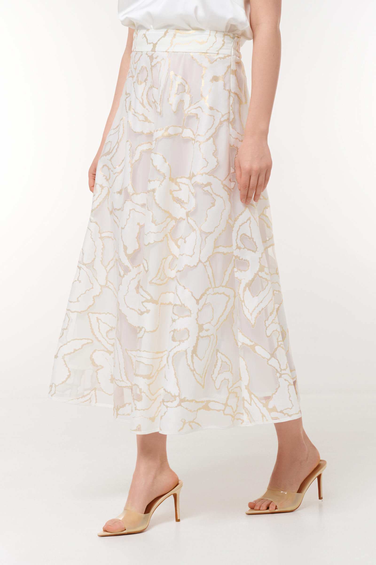 Юбка миди с абстрактным принтом Бренд Caterina Leman