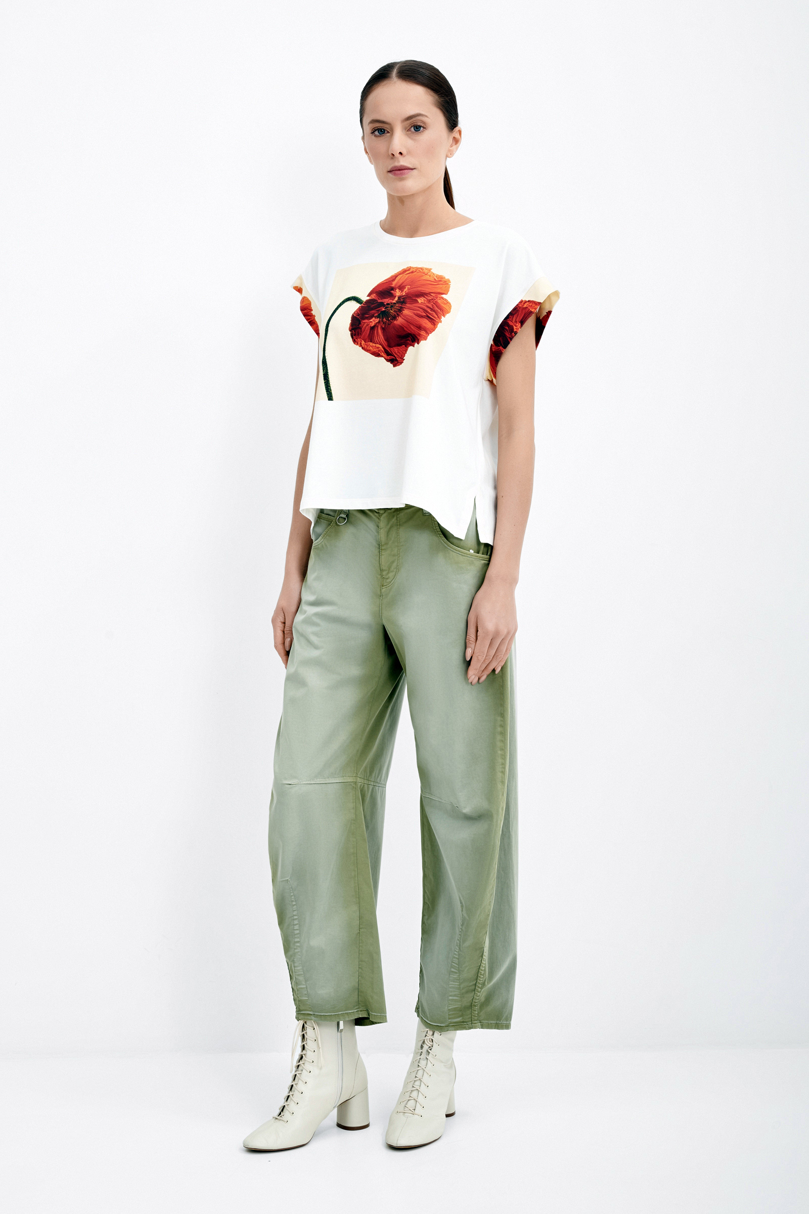 Блузка свободного кроя с принтом Бренд High