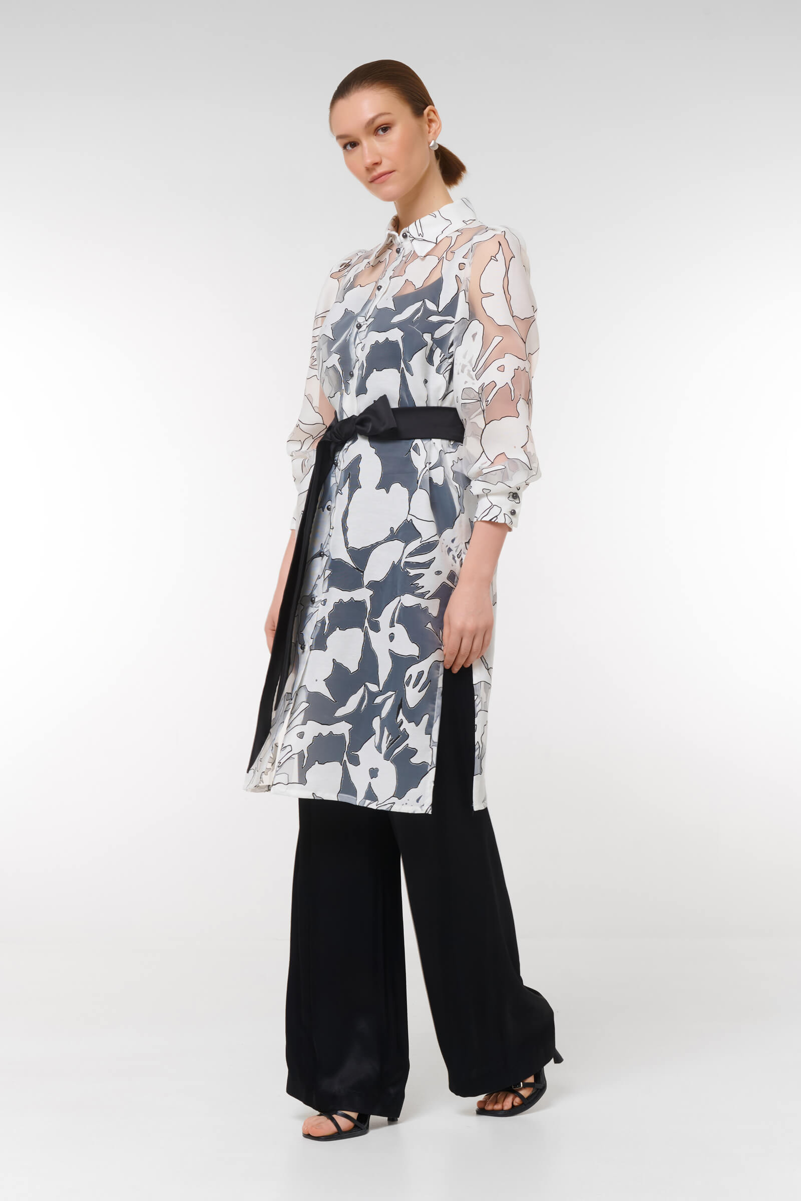 Платье с абстрактным принтом Бренд Caterina Leman