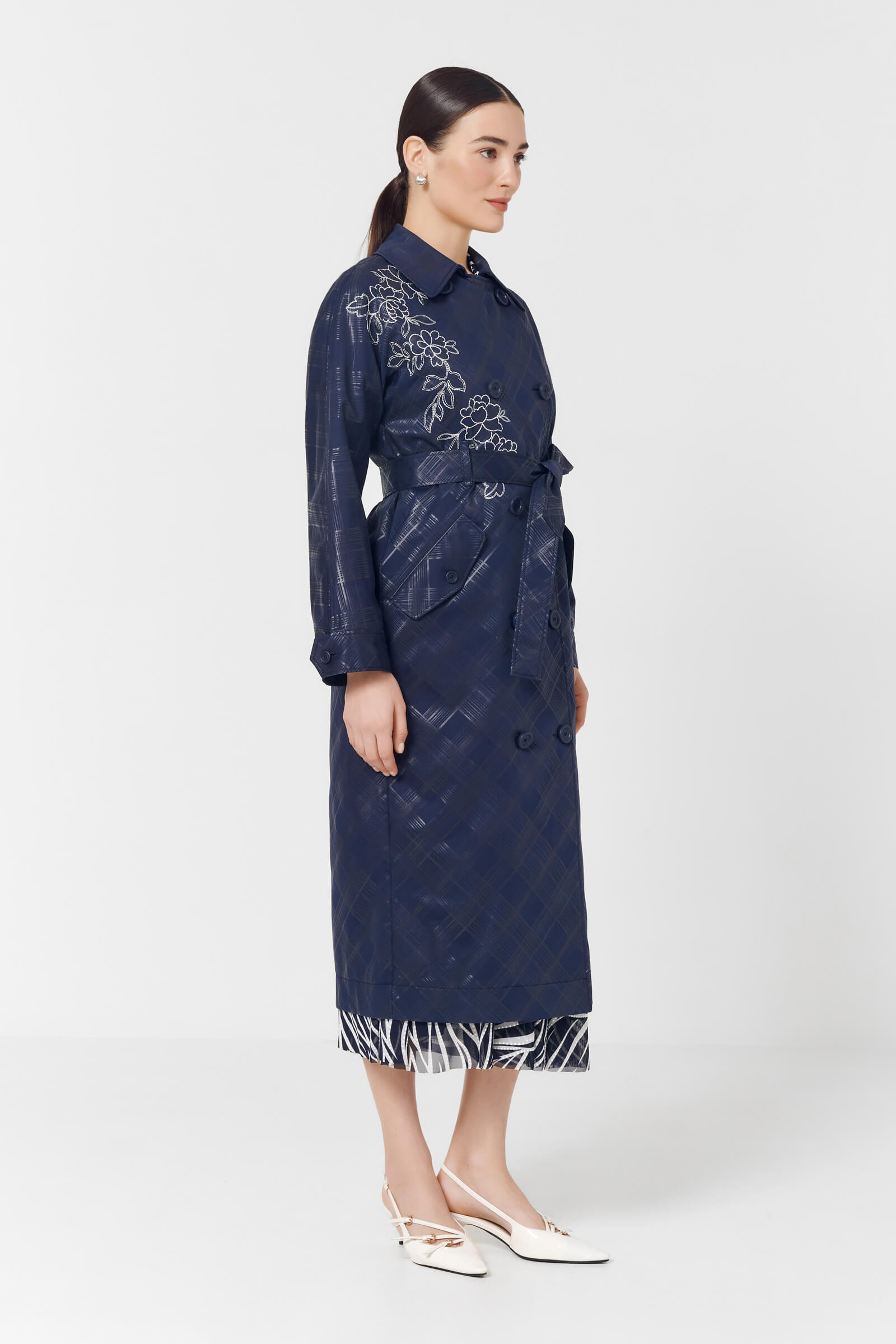 Плащ с цветочным узором Бренд Caterina Leman