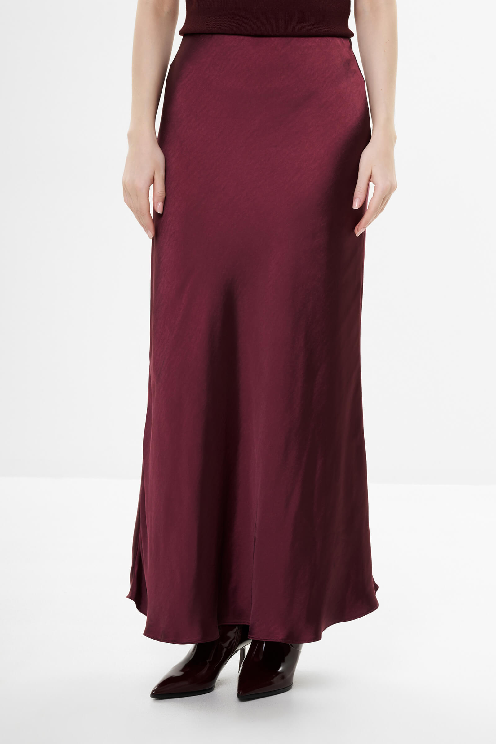 Юбка макси цвета Бордовый 