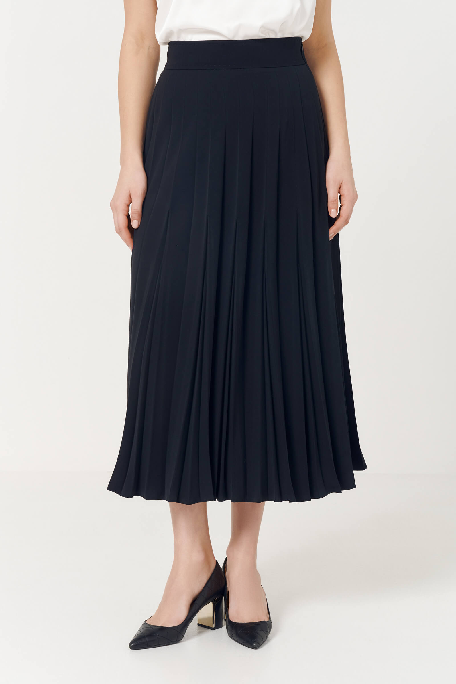 Юбка плиссированная цвета Черный 