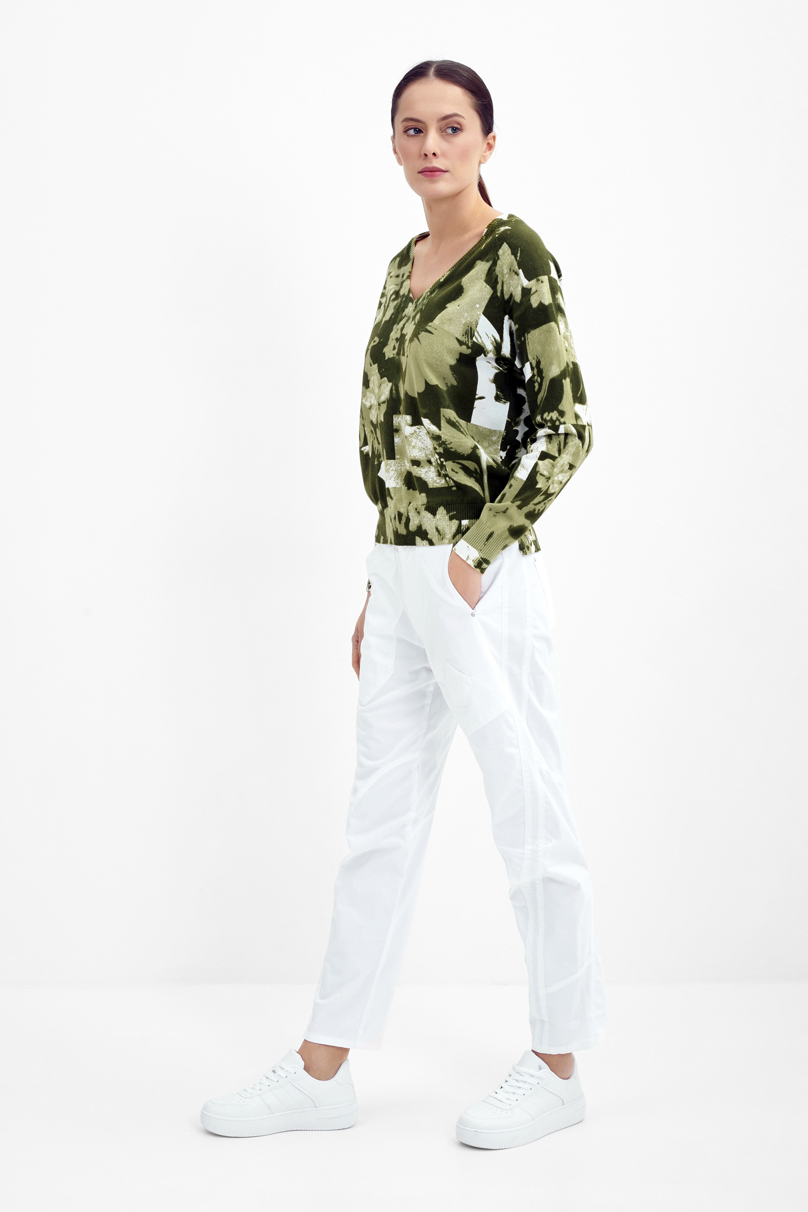 Джемпер с абстрактным принтом Бренд High