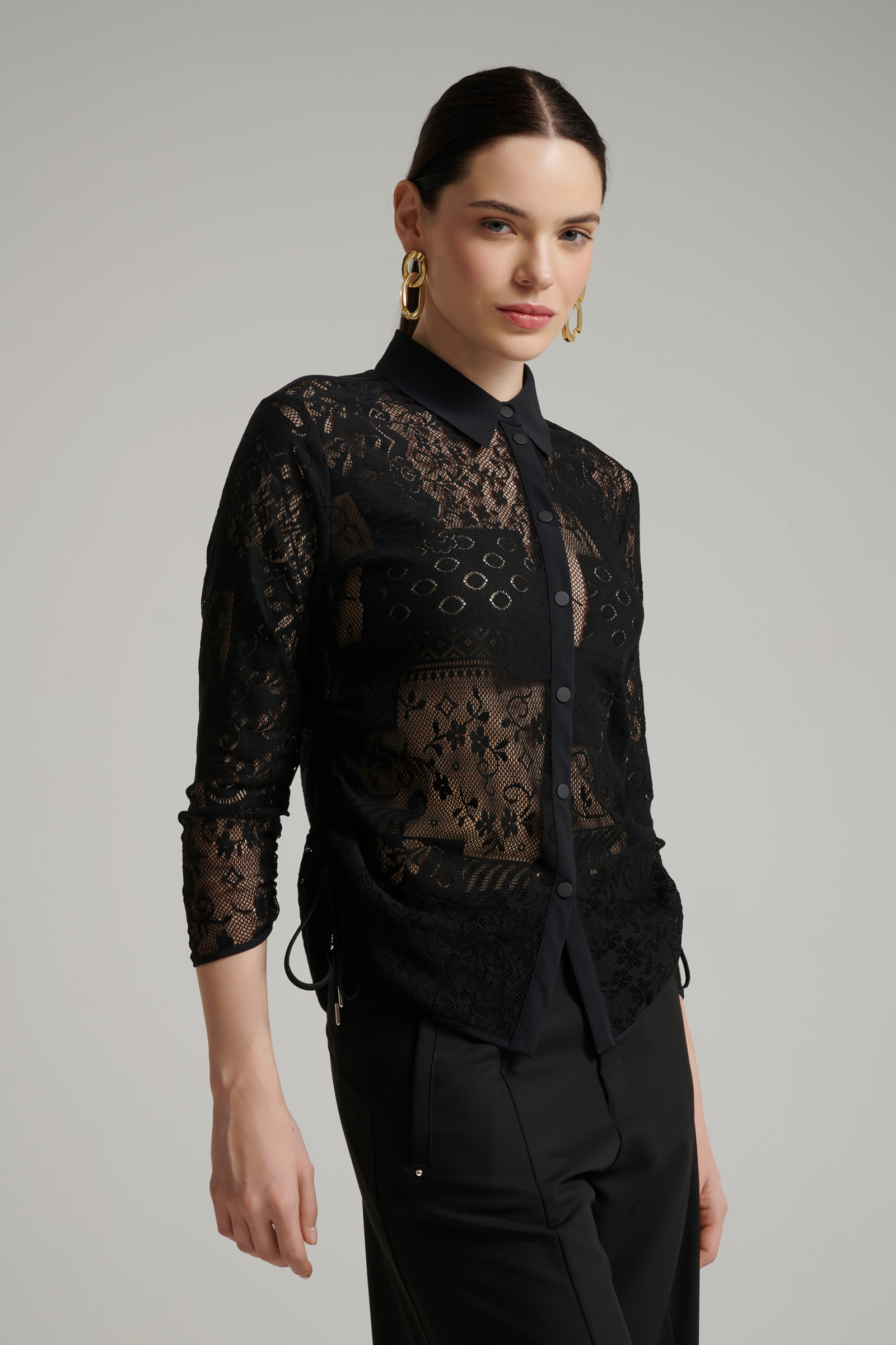 Рубашка из кружева Бренд High