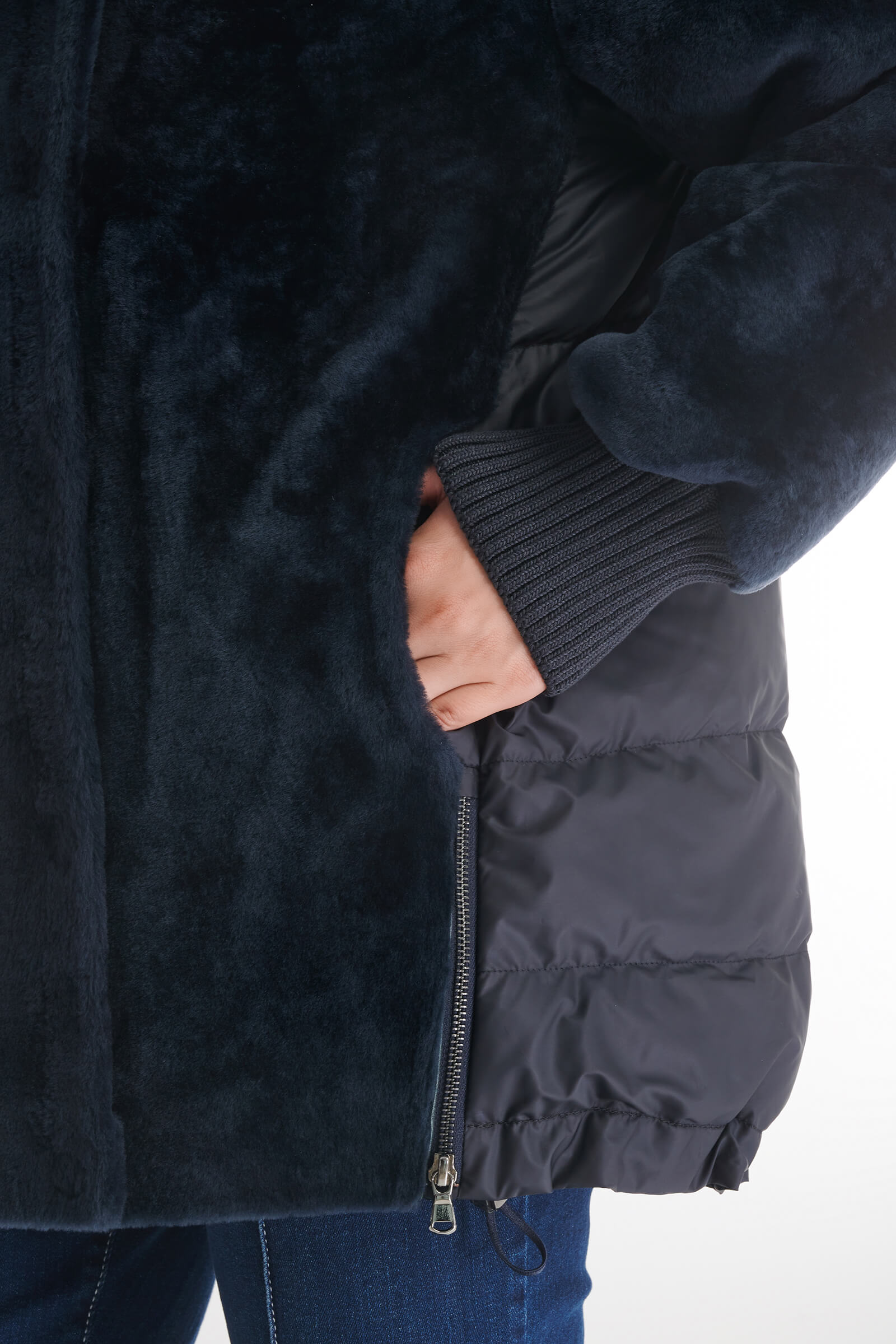 Комбинированная дубленка Бренд Caterina Leman