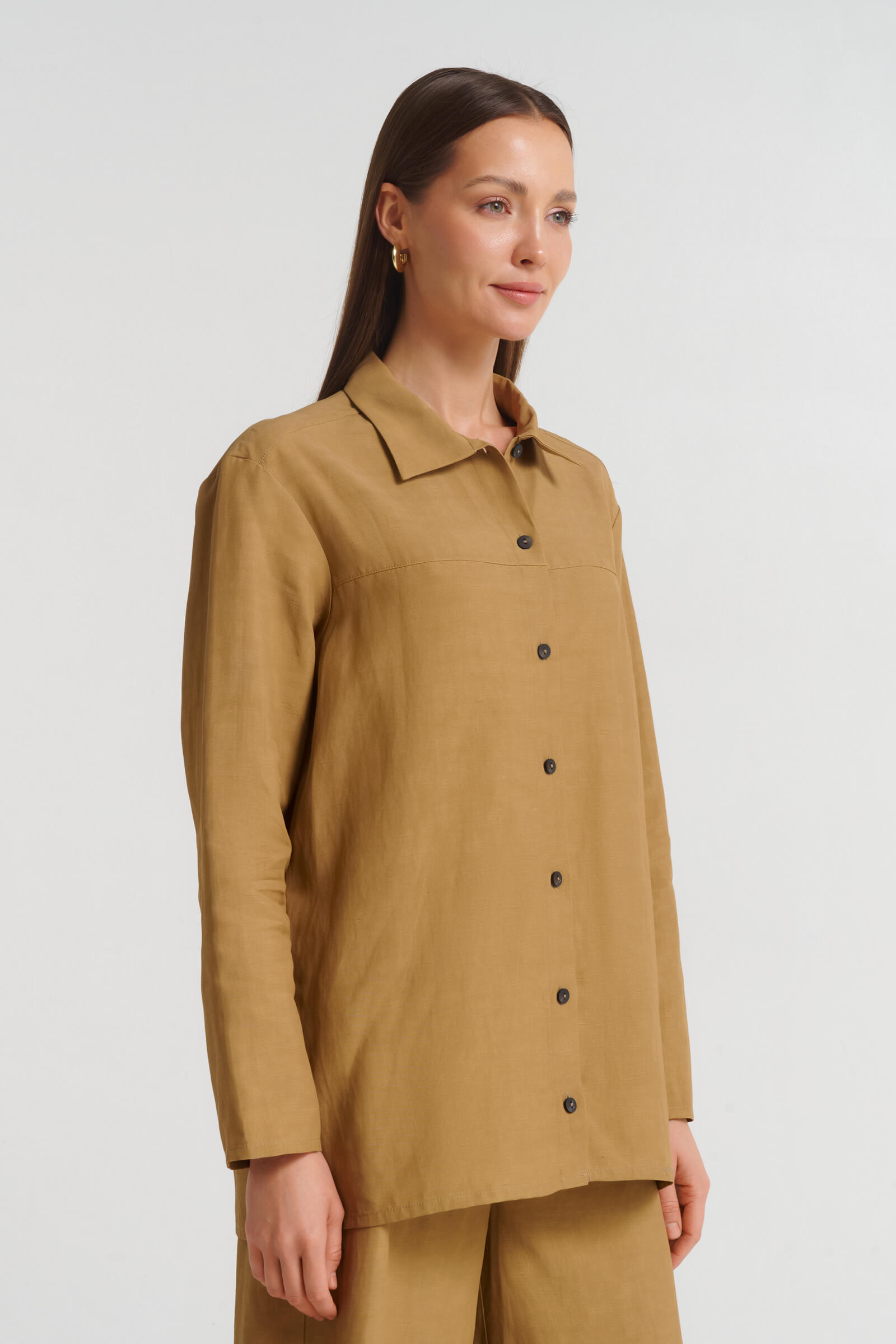 Рубашка с добавлением льна Бренд Sarah Pacini