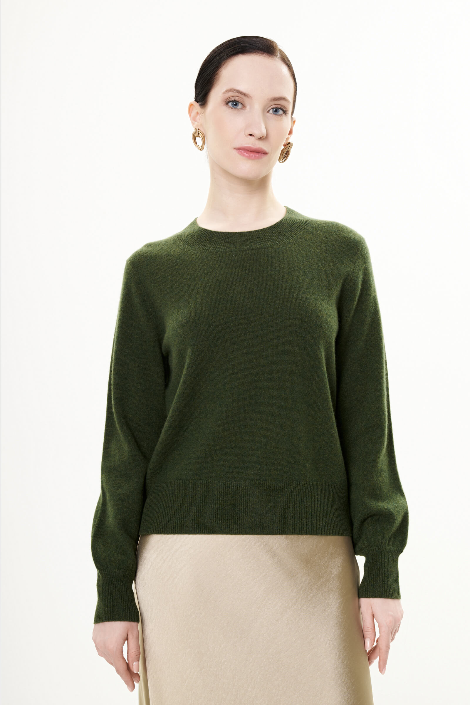 Джемпер из 100% кашемира цвета Зеленый 