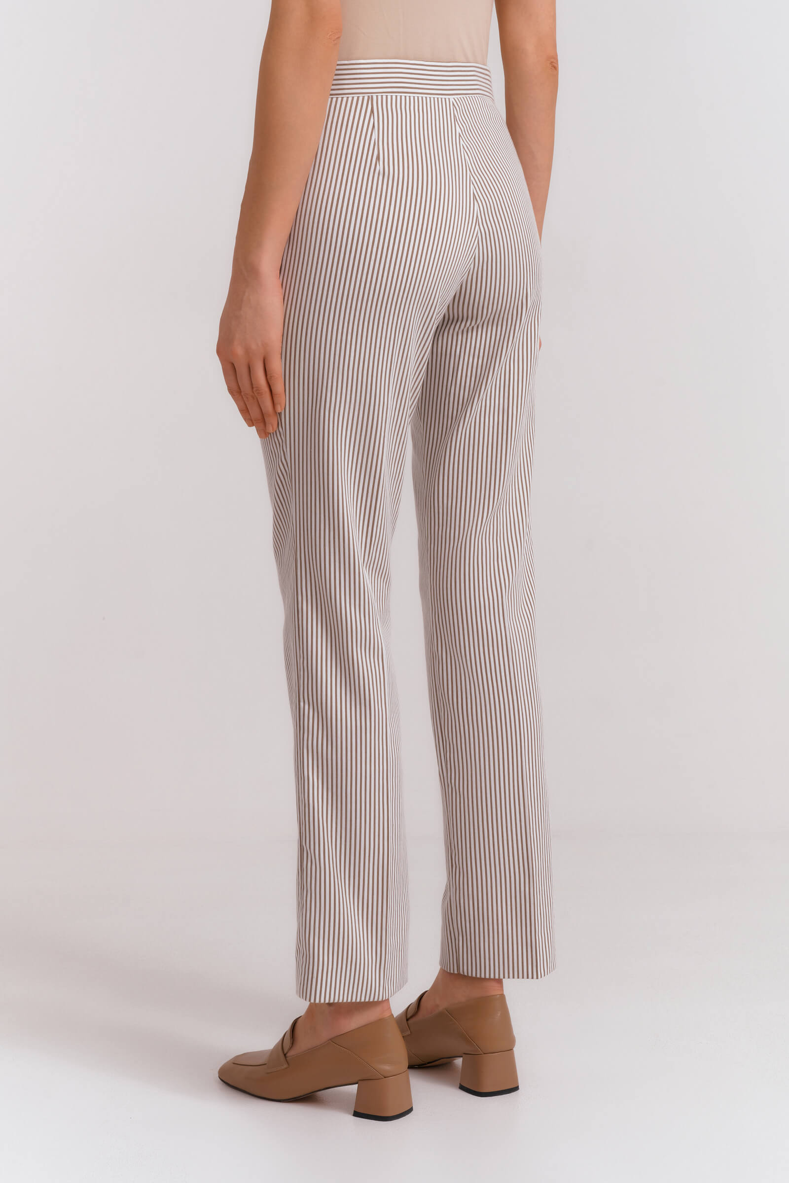 Укороченные брюки в полоску Бренд Diana Gallesi