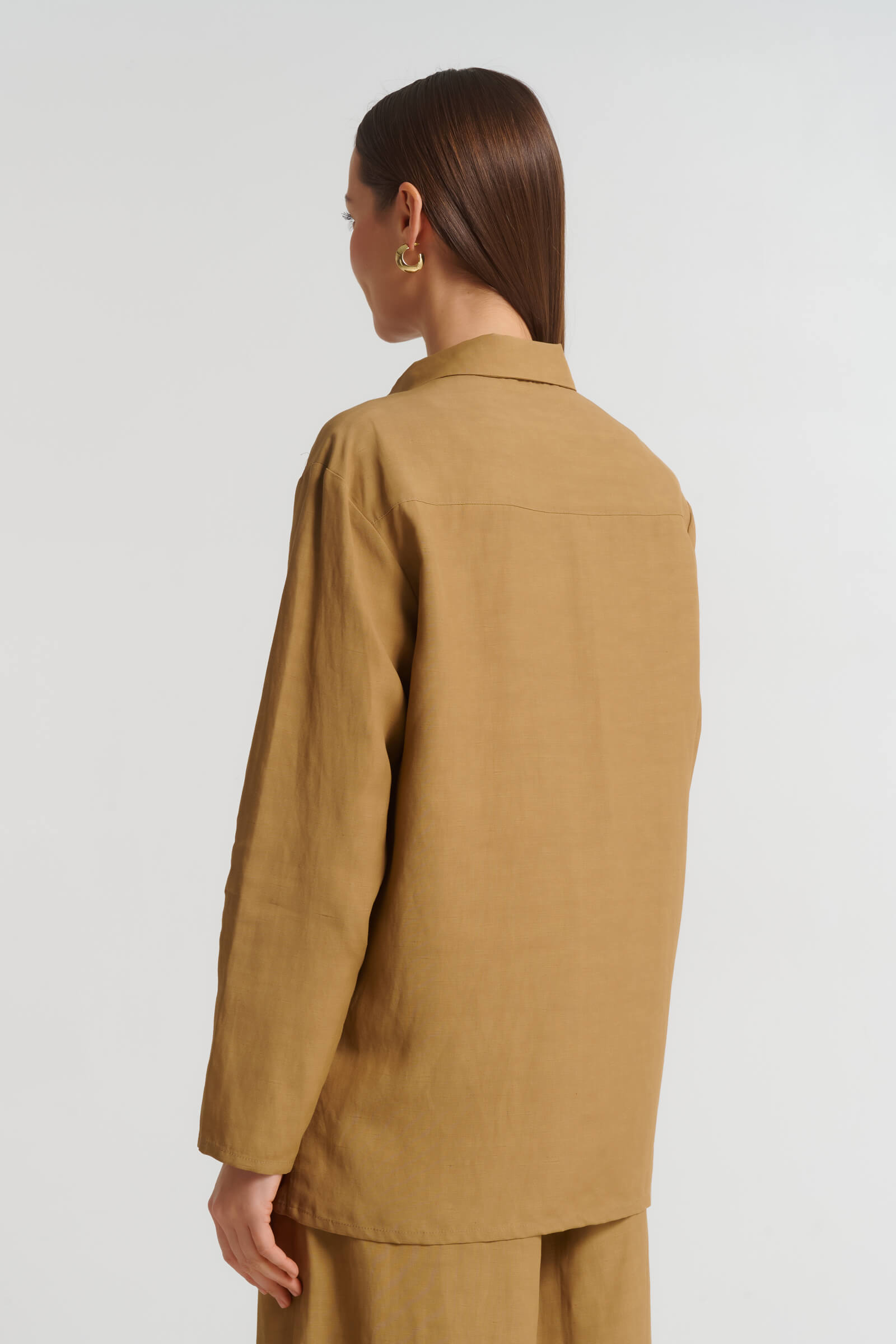 Рубашка с добавлением льна Бренд Sarah Pacini