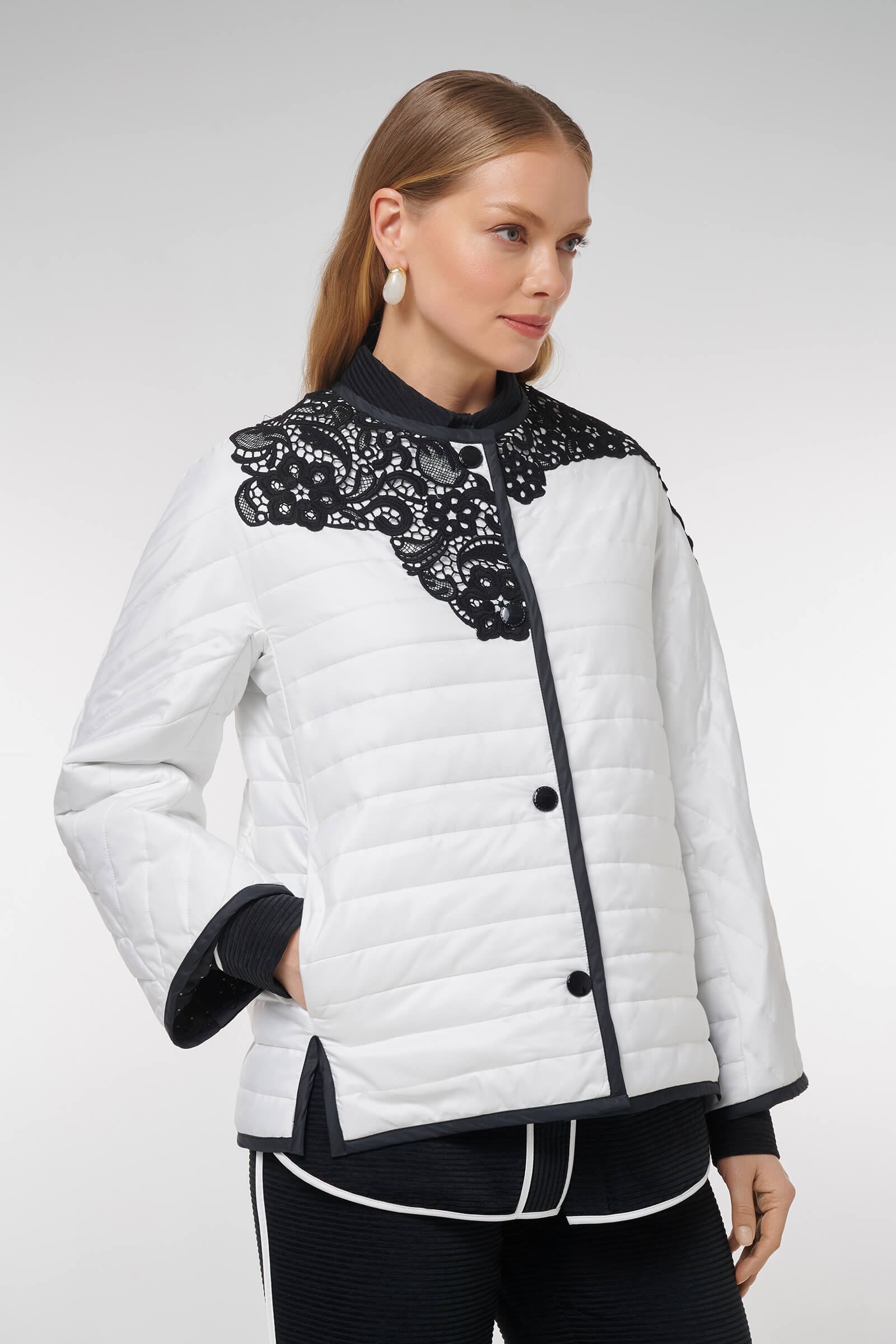 Куртка с контрастной вышивкой Бренд Caterina Leman