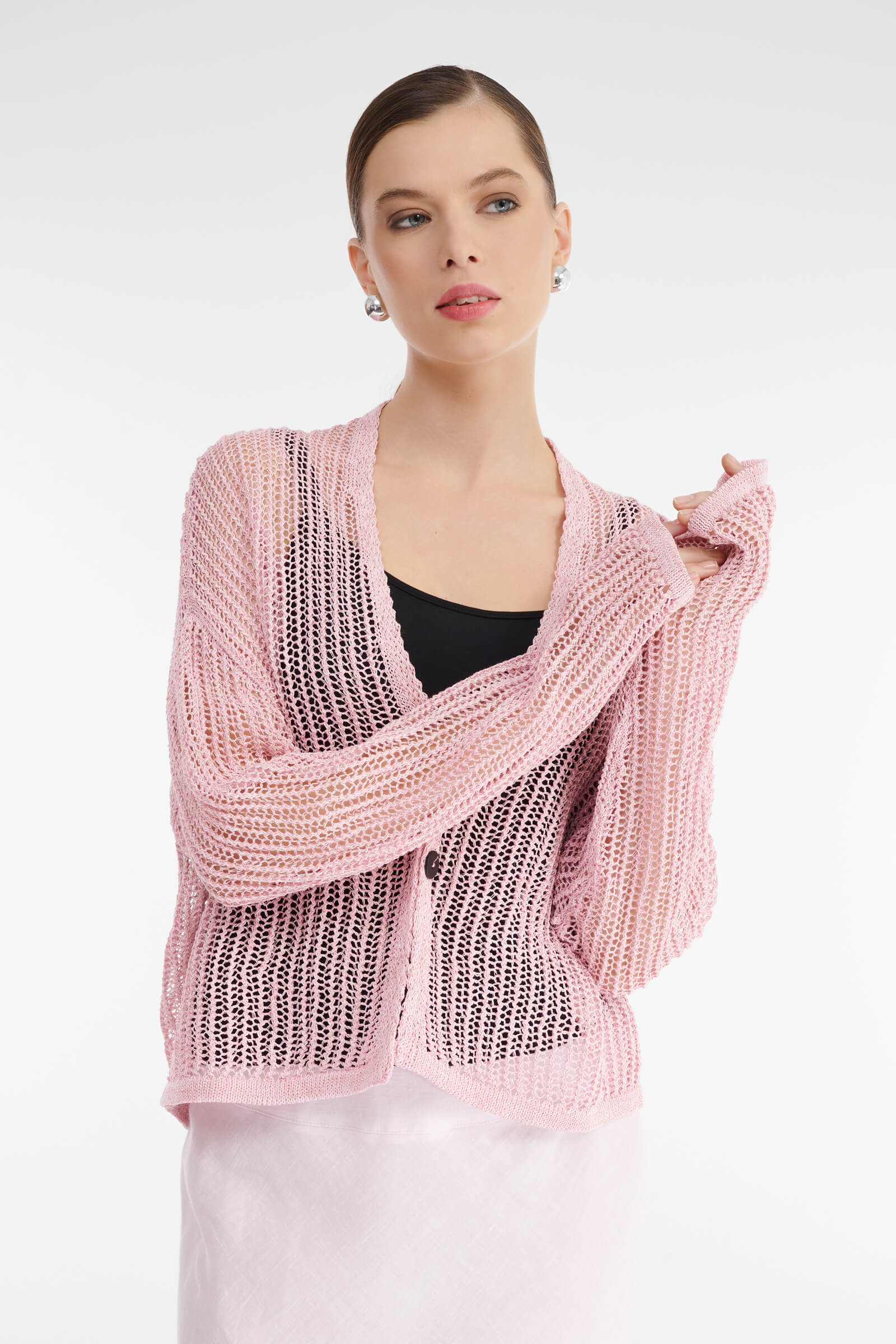 Тонкий вязаный кардиган Бренд Sarah Pacini